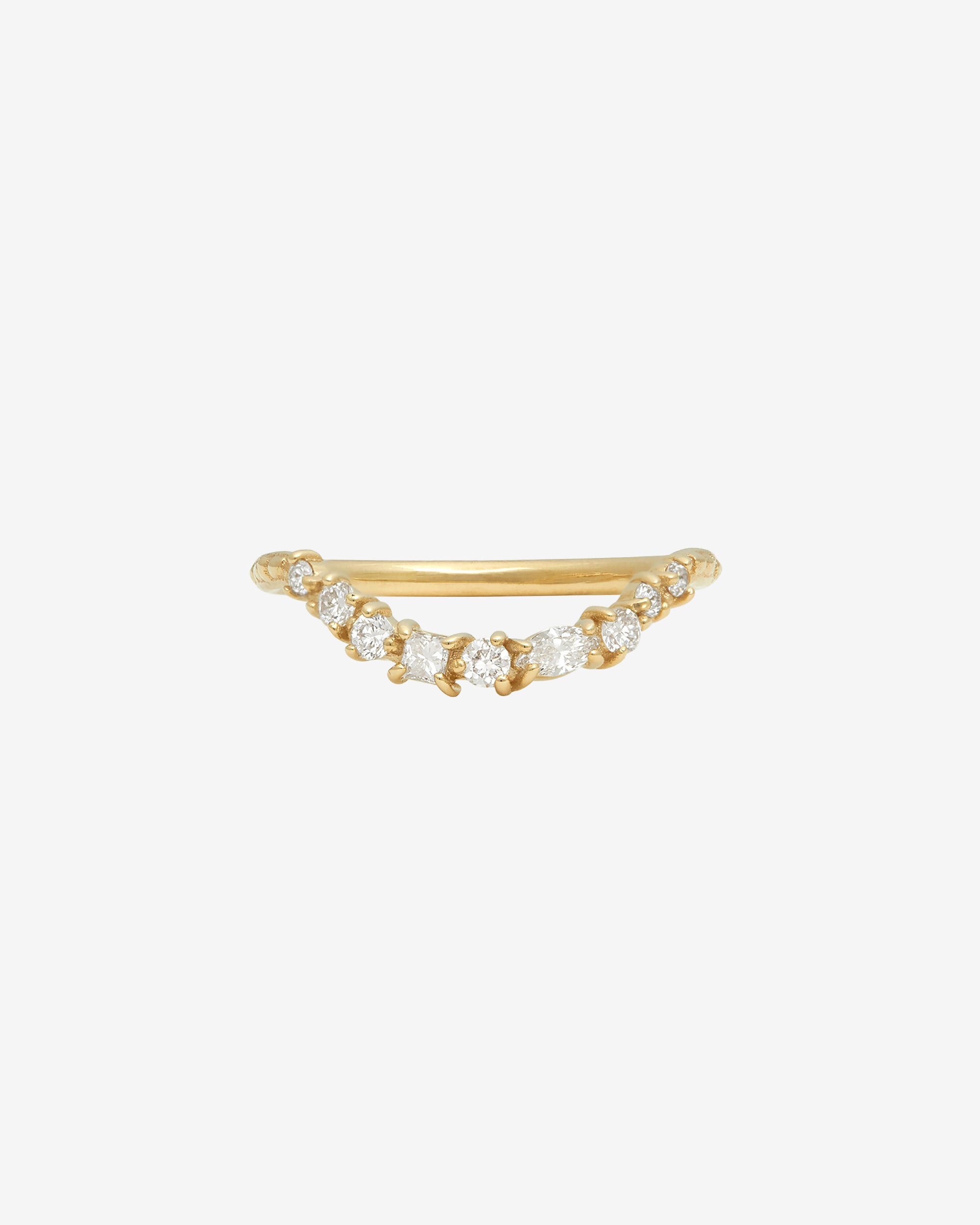 Temple of the Sun Asteria Arch Ring Diamond Solid Gold