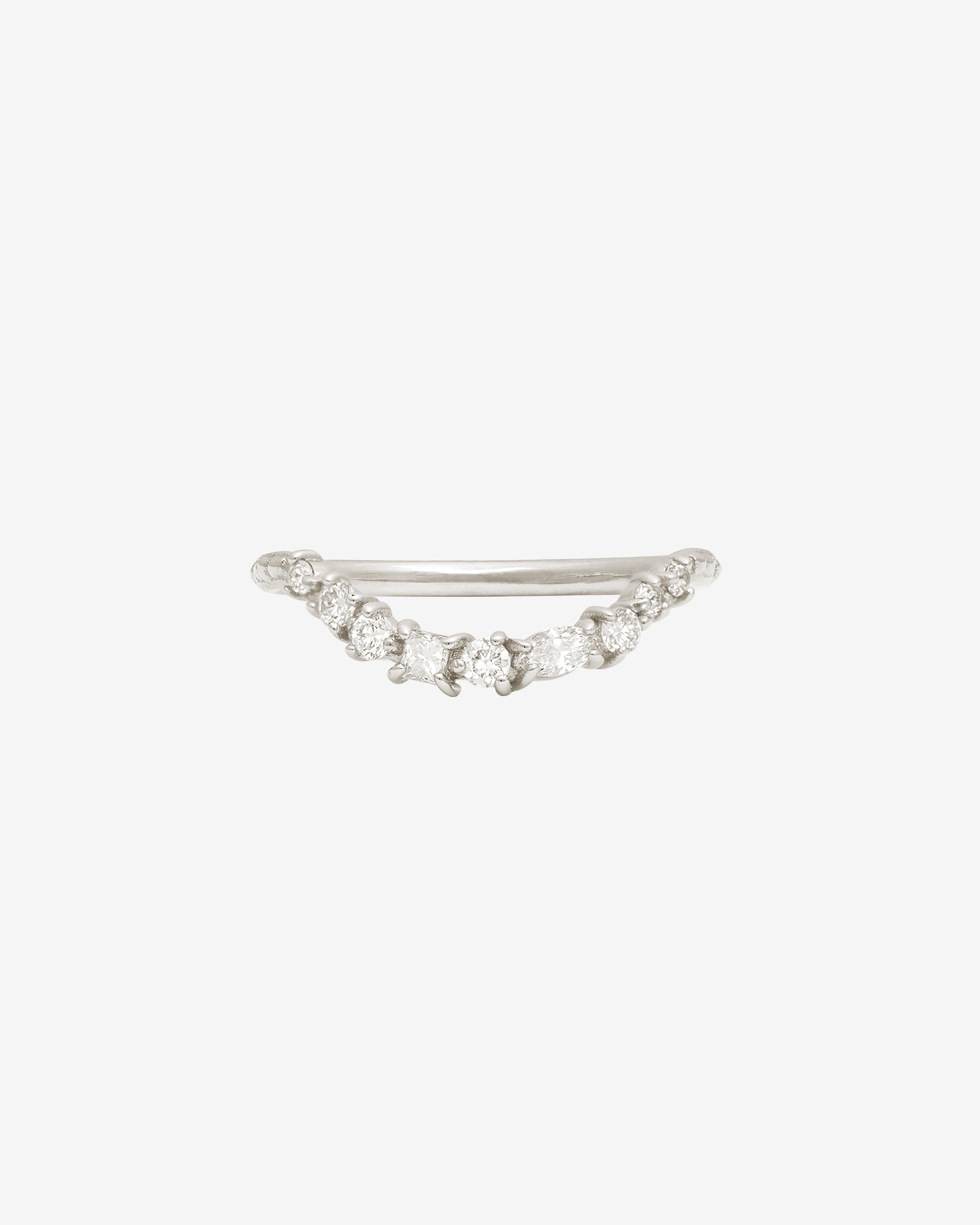 Temple of the Sun Asteria Arch Ring Diamond White Gold
