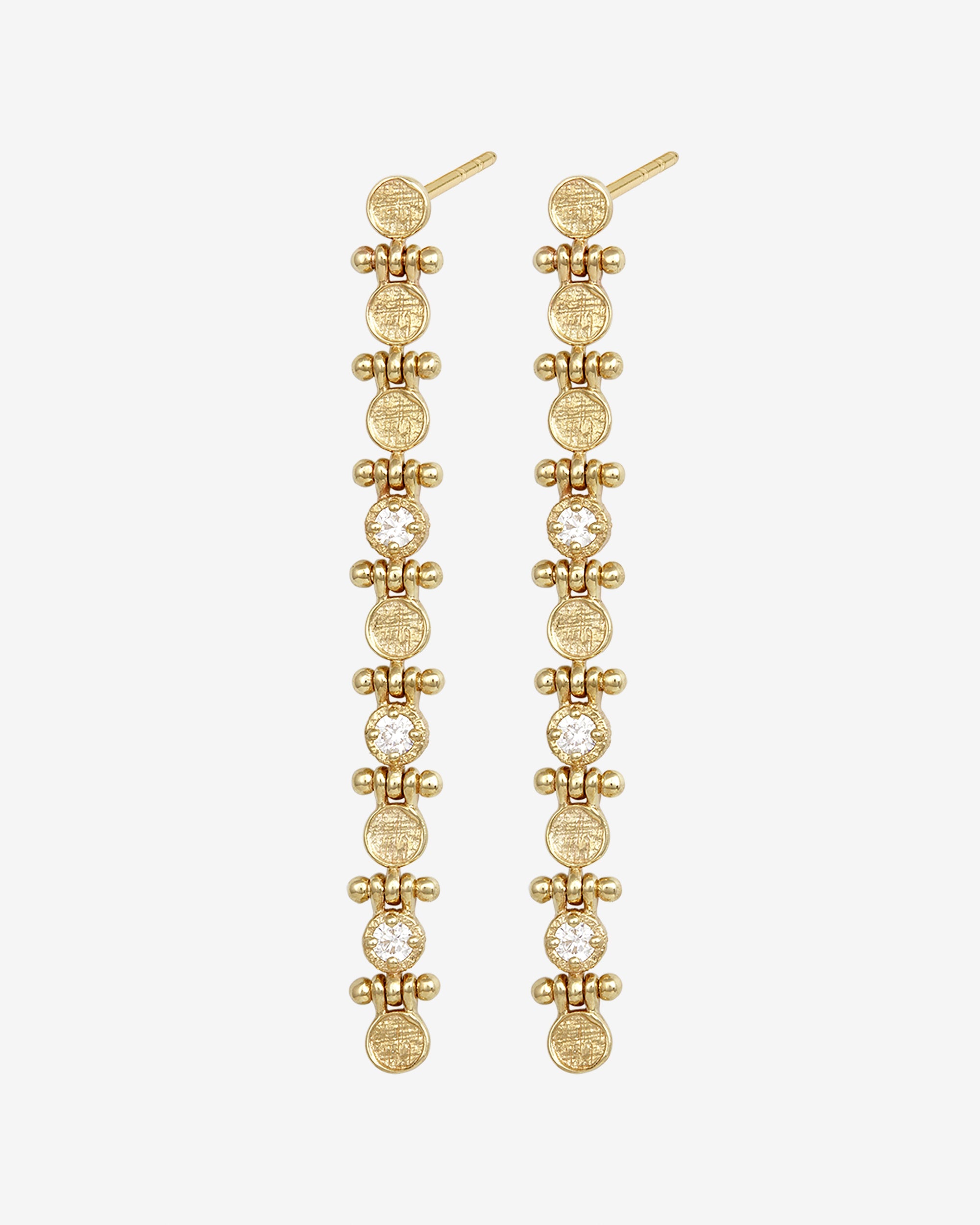 Temple of the Sun Asteria Earrings Diamond Solid Gold