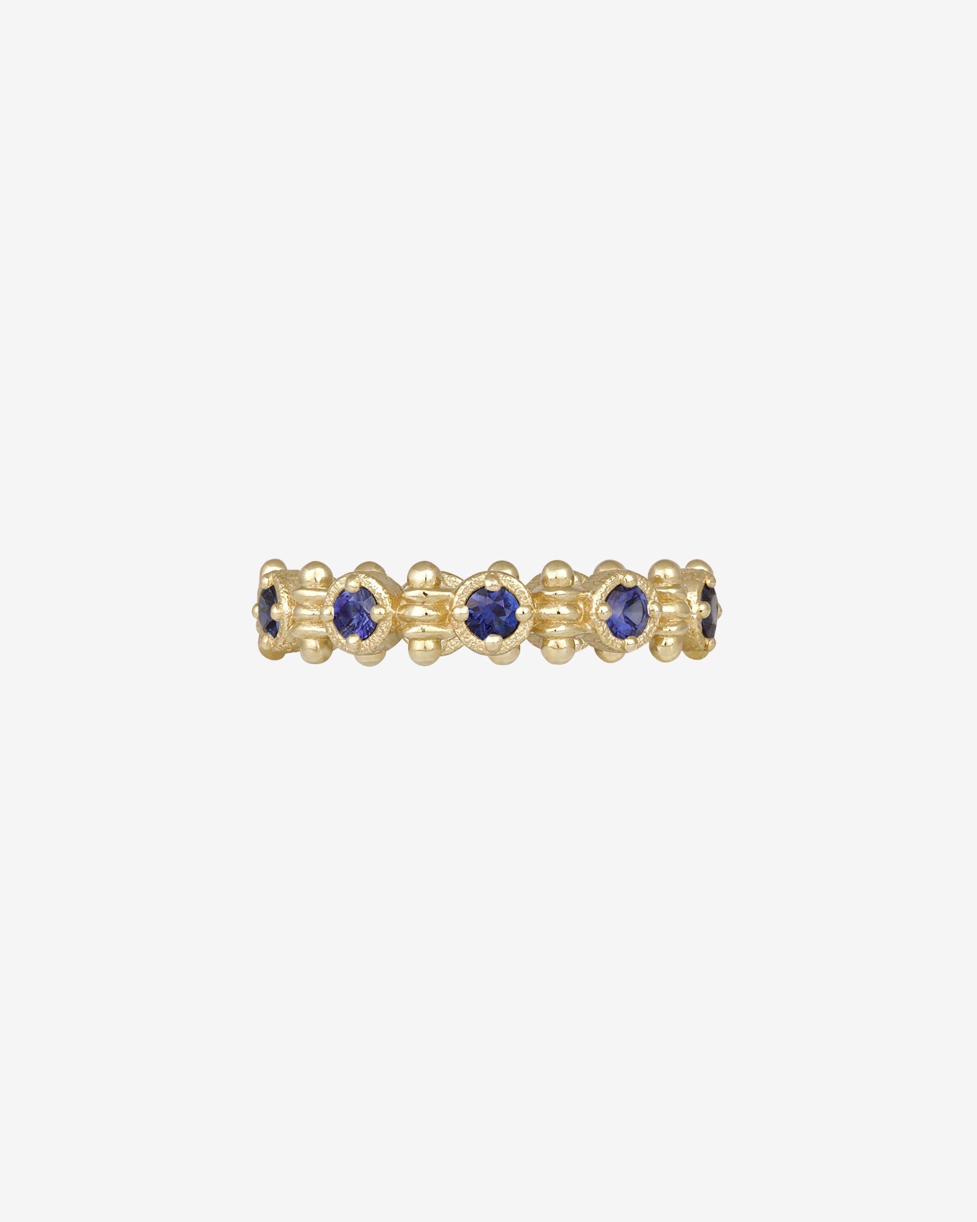 Temple of the Sun Asteria Eternity Ring Sapphire Solid Gold