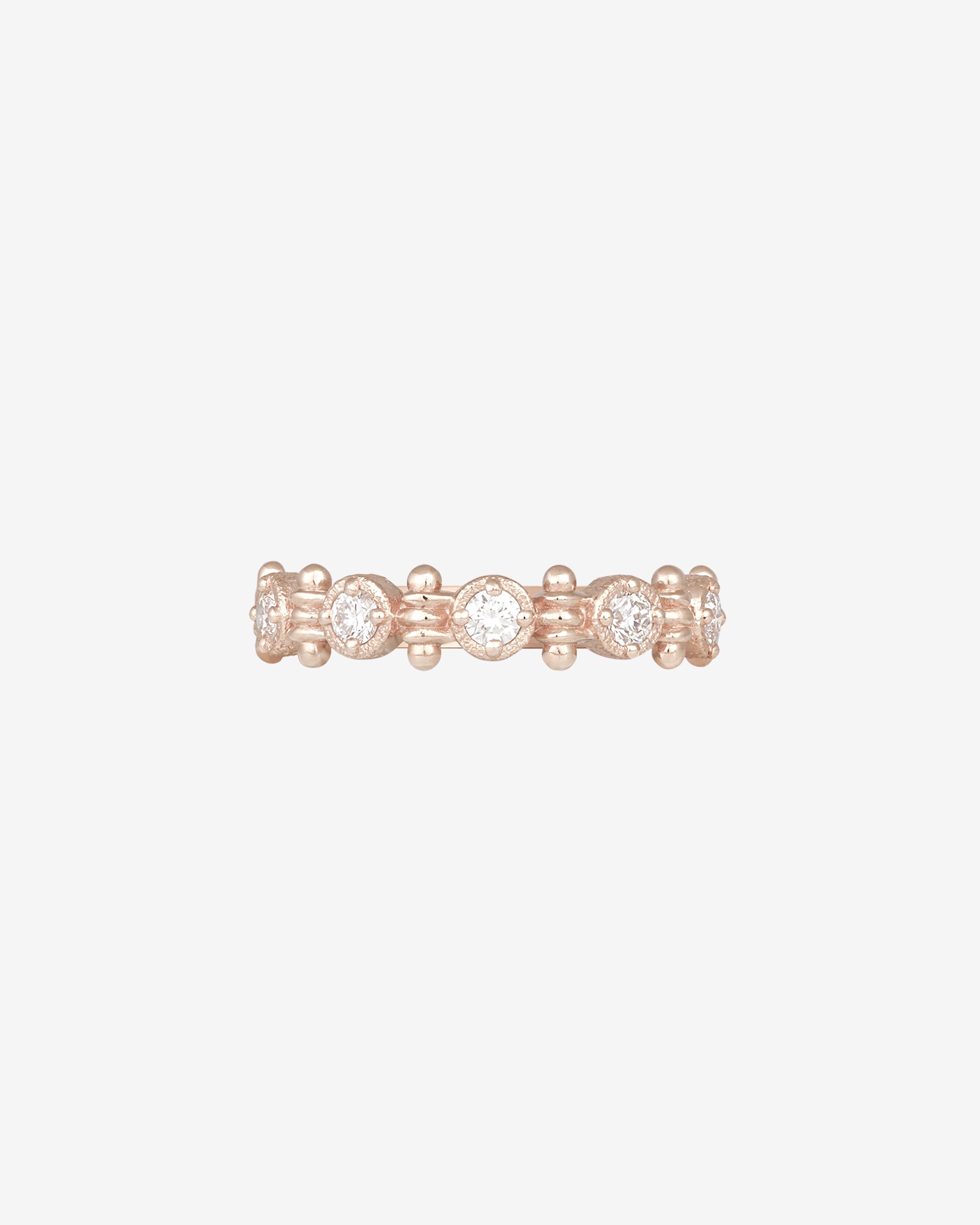 Temple of the Sun Asteria Half Eternity Ring Diamond Rose Gold