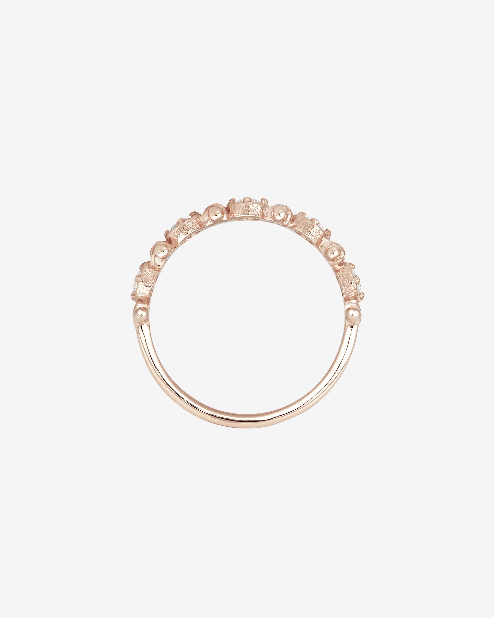 Temple of the Sun Asteria Half Eternity Ring Diamond Rose Gold