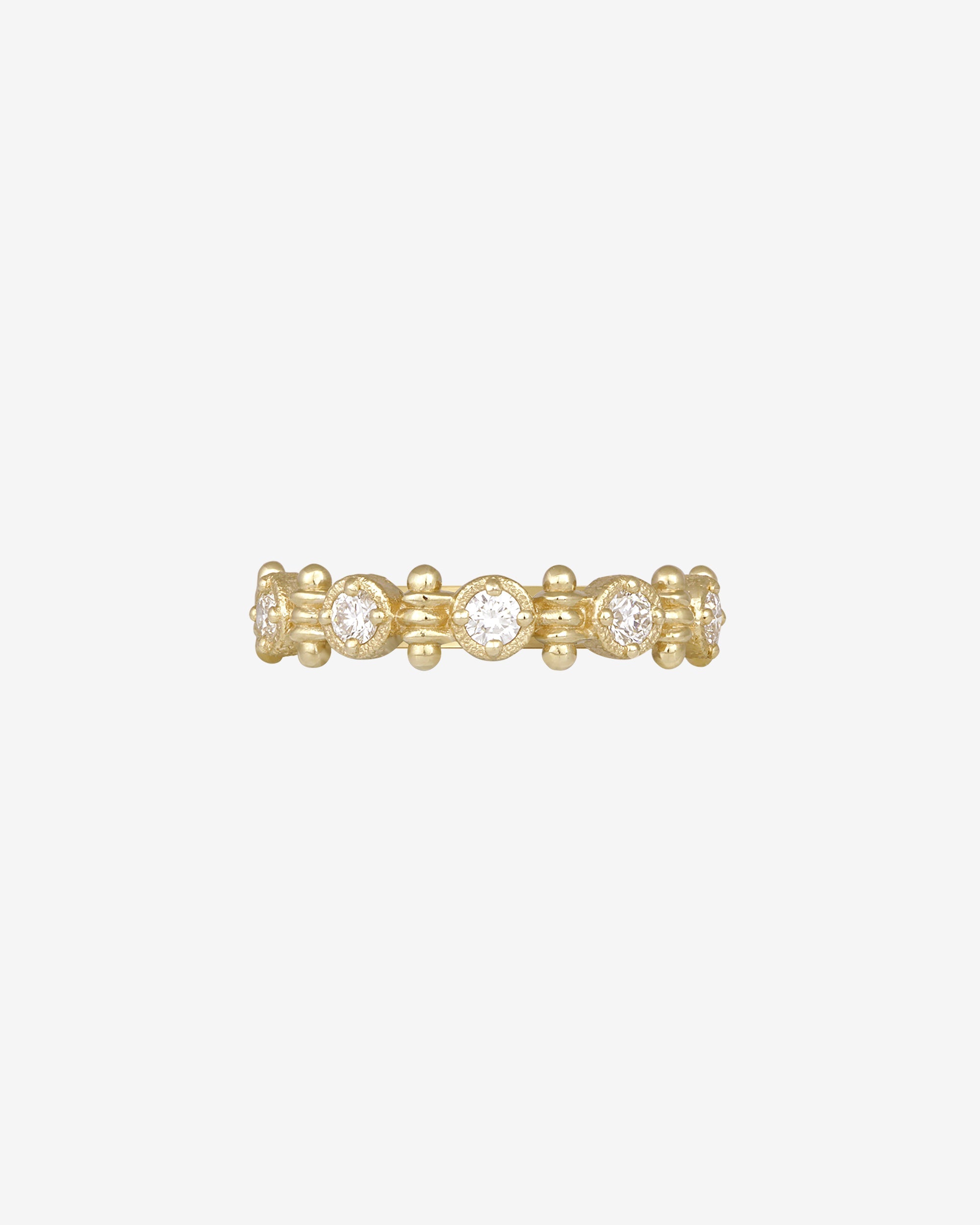 Temple of the Sun Asteria Half Eternity Ring Diamond Solid Gold