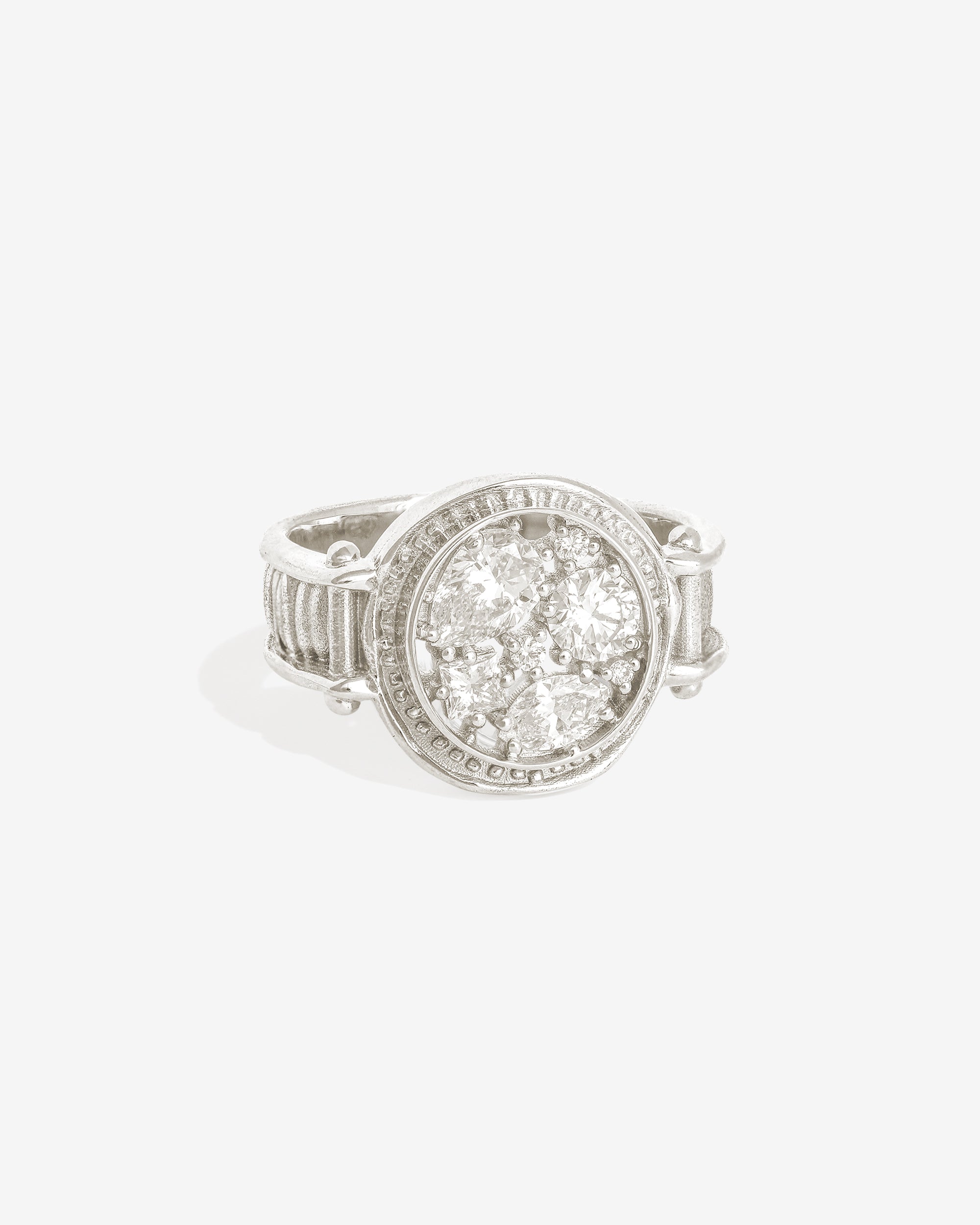 Temple of the Sun Asteria Ring Diamond White Gold