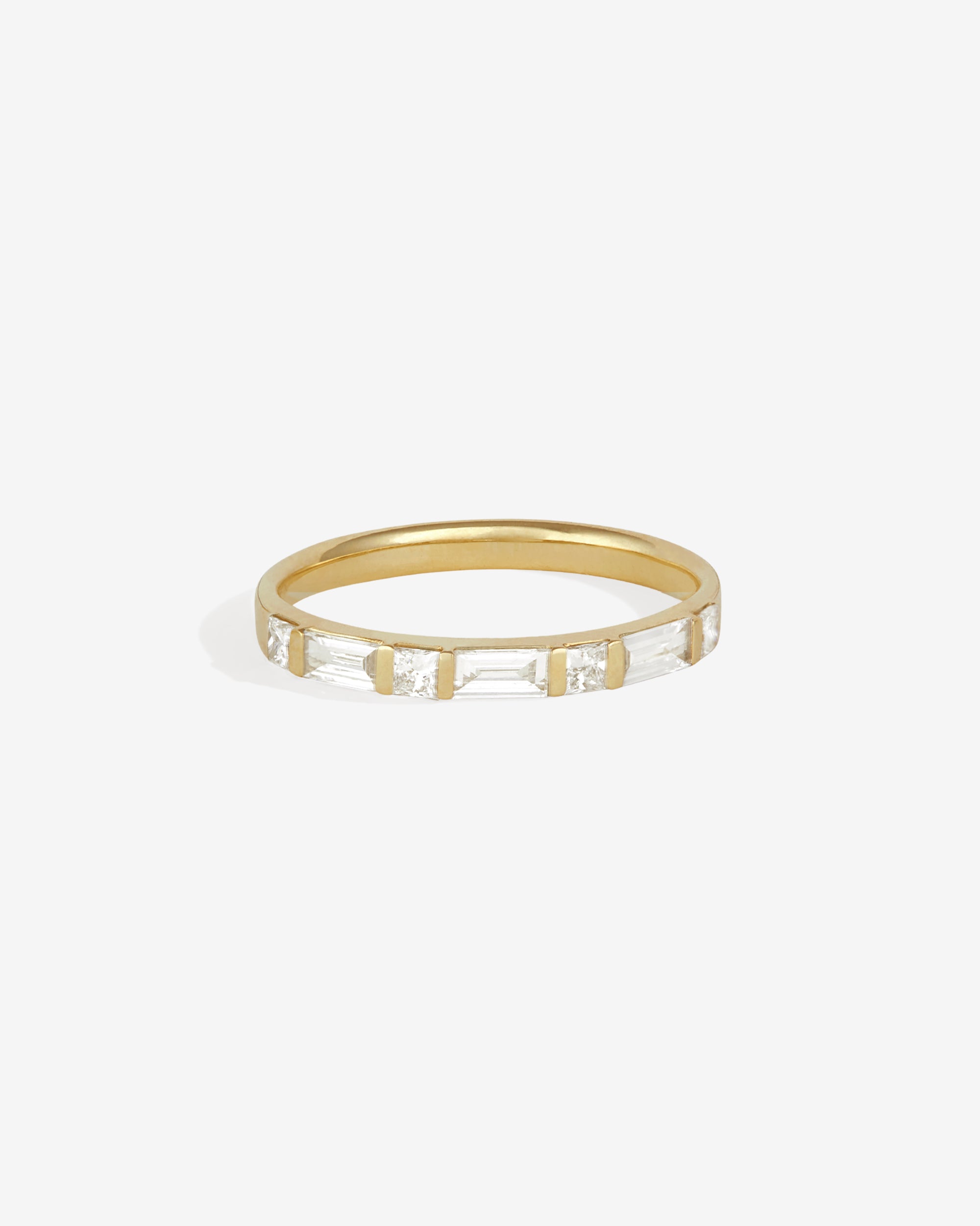 Temple of the Sun Baguette Band Diamond Solid Gold