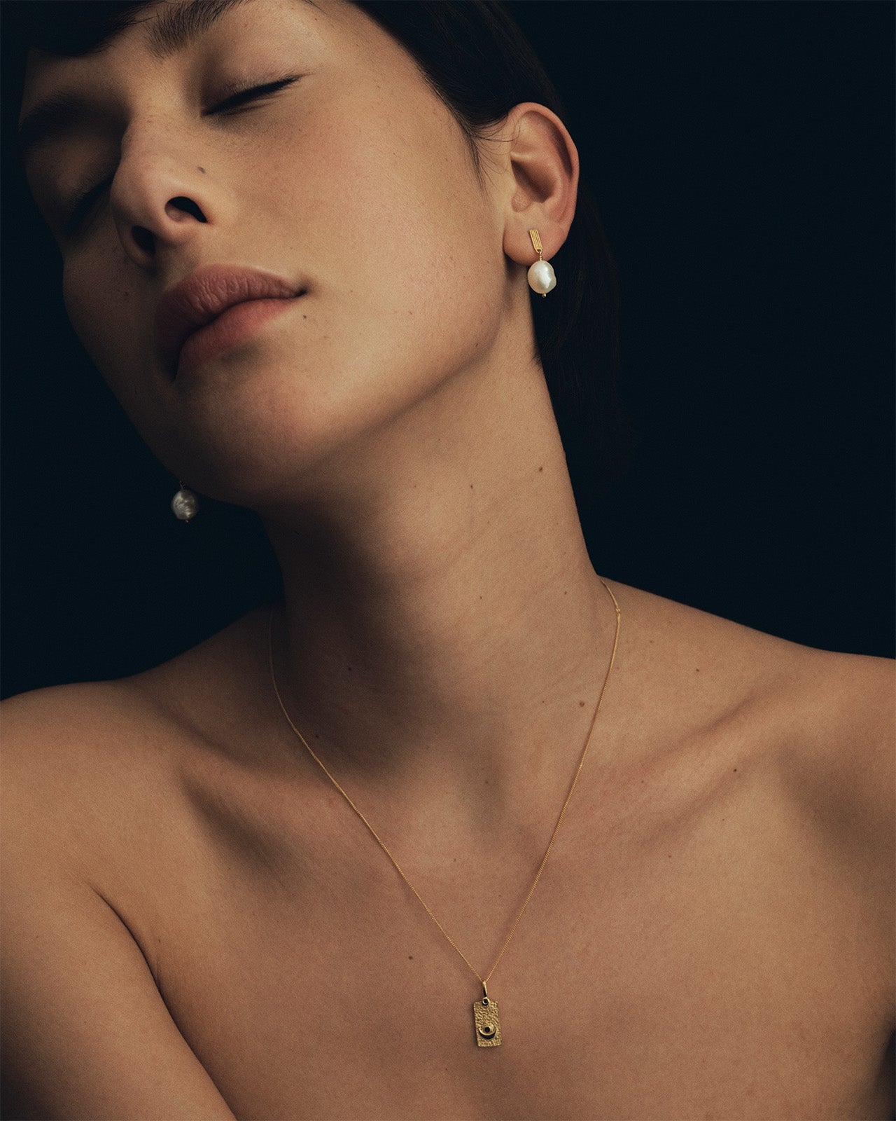 Temple of the Sun Baroque Earrings Pearl Gold Vermeil