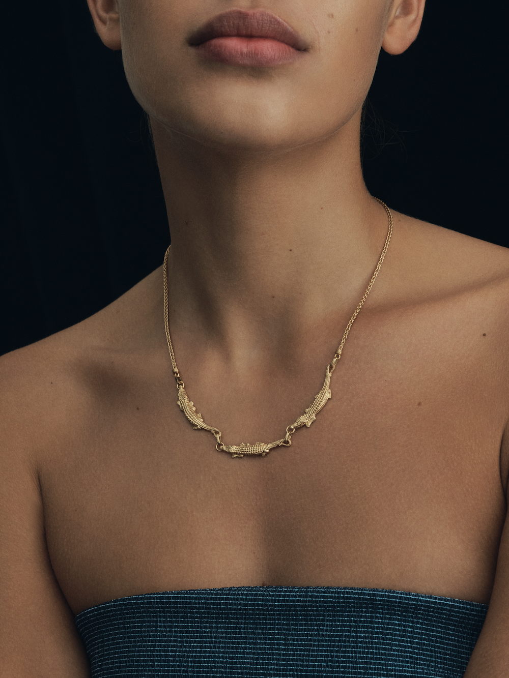 Temple of the Sun Bask Statement Necklace Gold Vermeil