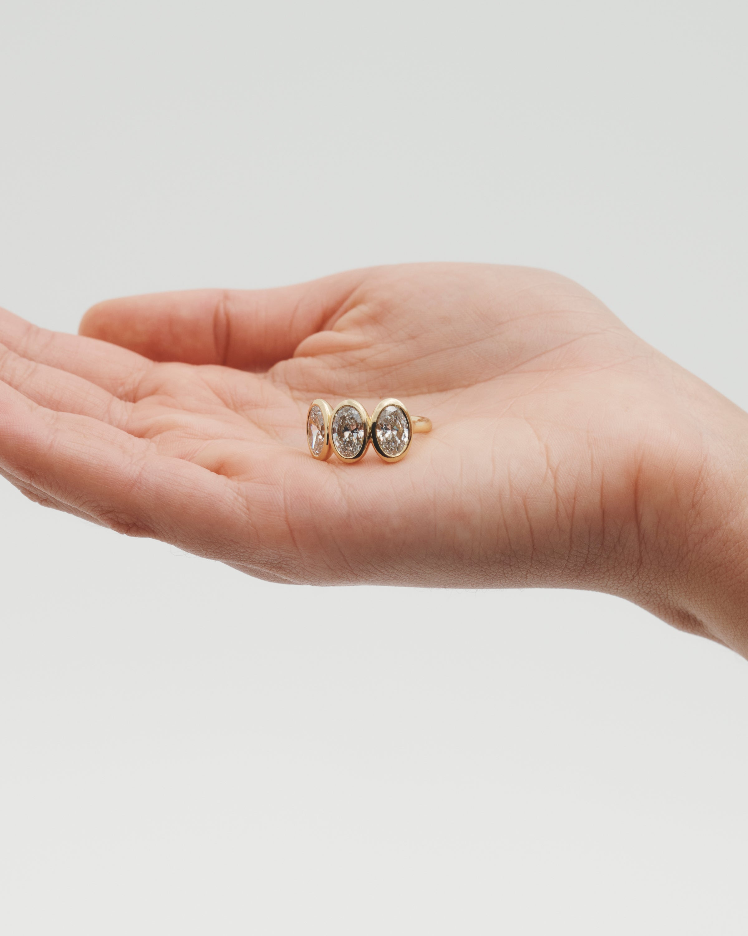 Temple of the Sun Beloved Trilogy Ring Diamond Solid Gold