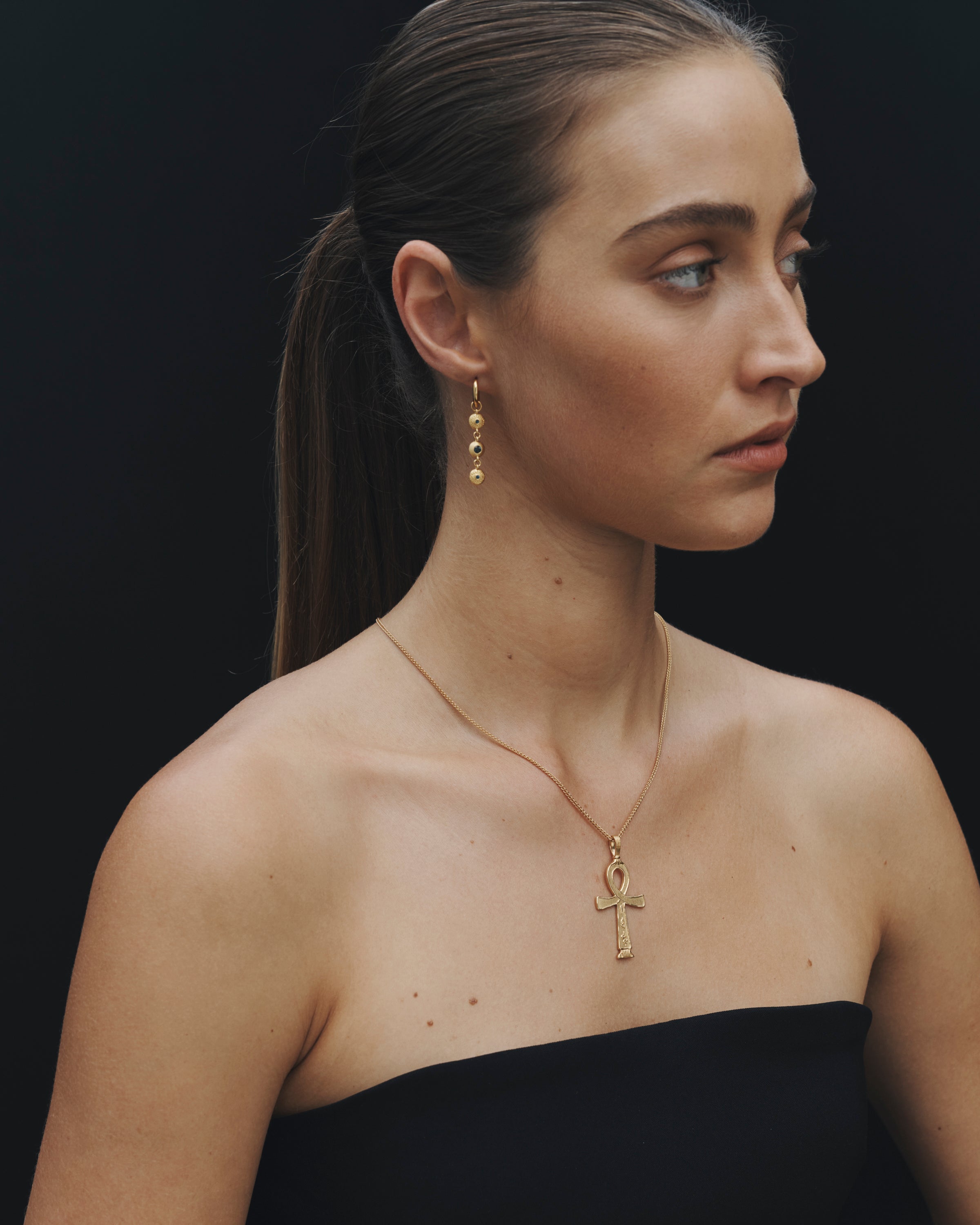 Temple of the Sun Blessing Earrings Gold Vermeil