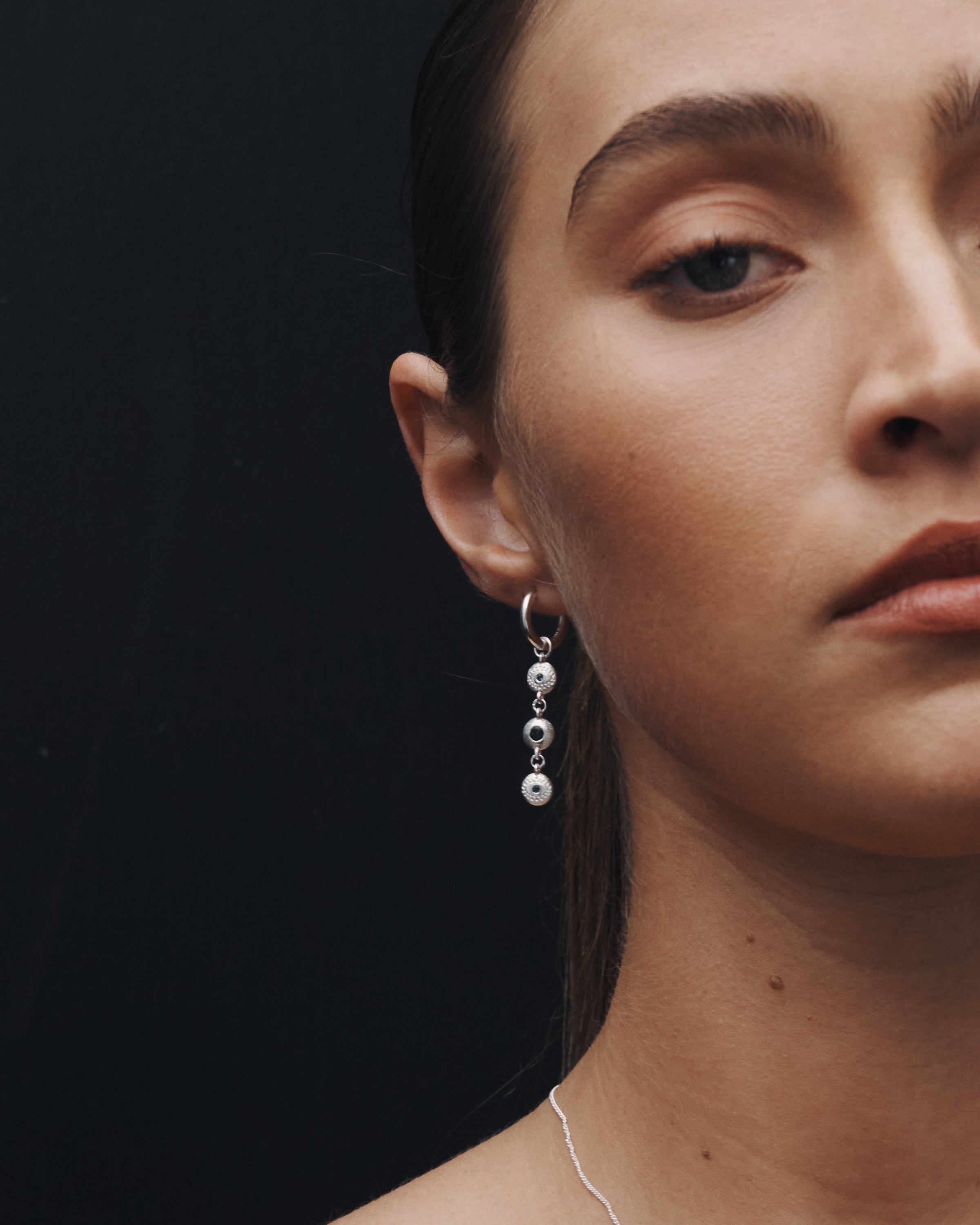 Temple of the Sun Blessing Earrings Silver