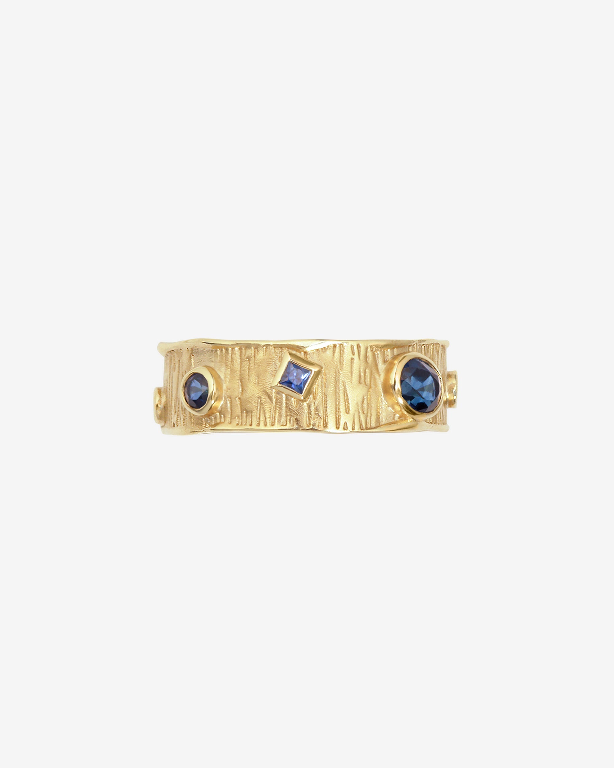 Temple of the Sun Blessing Ring Sapphire Emerald Solid Gold