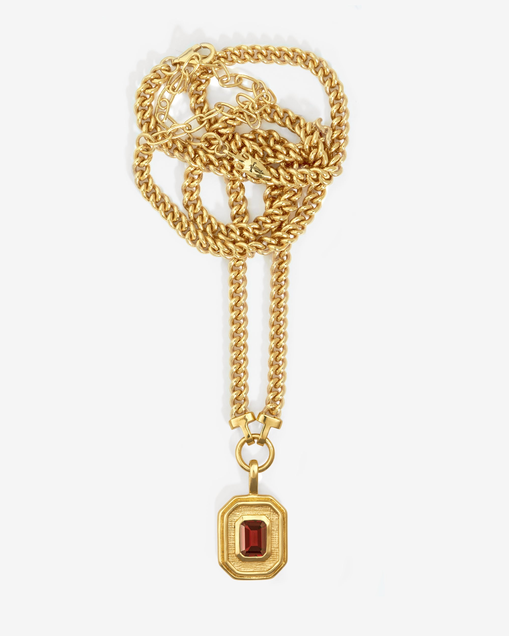 Temple of the Sun Byzantine Necklace Garnet Gold Vermeil