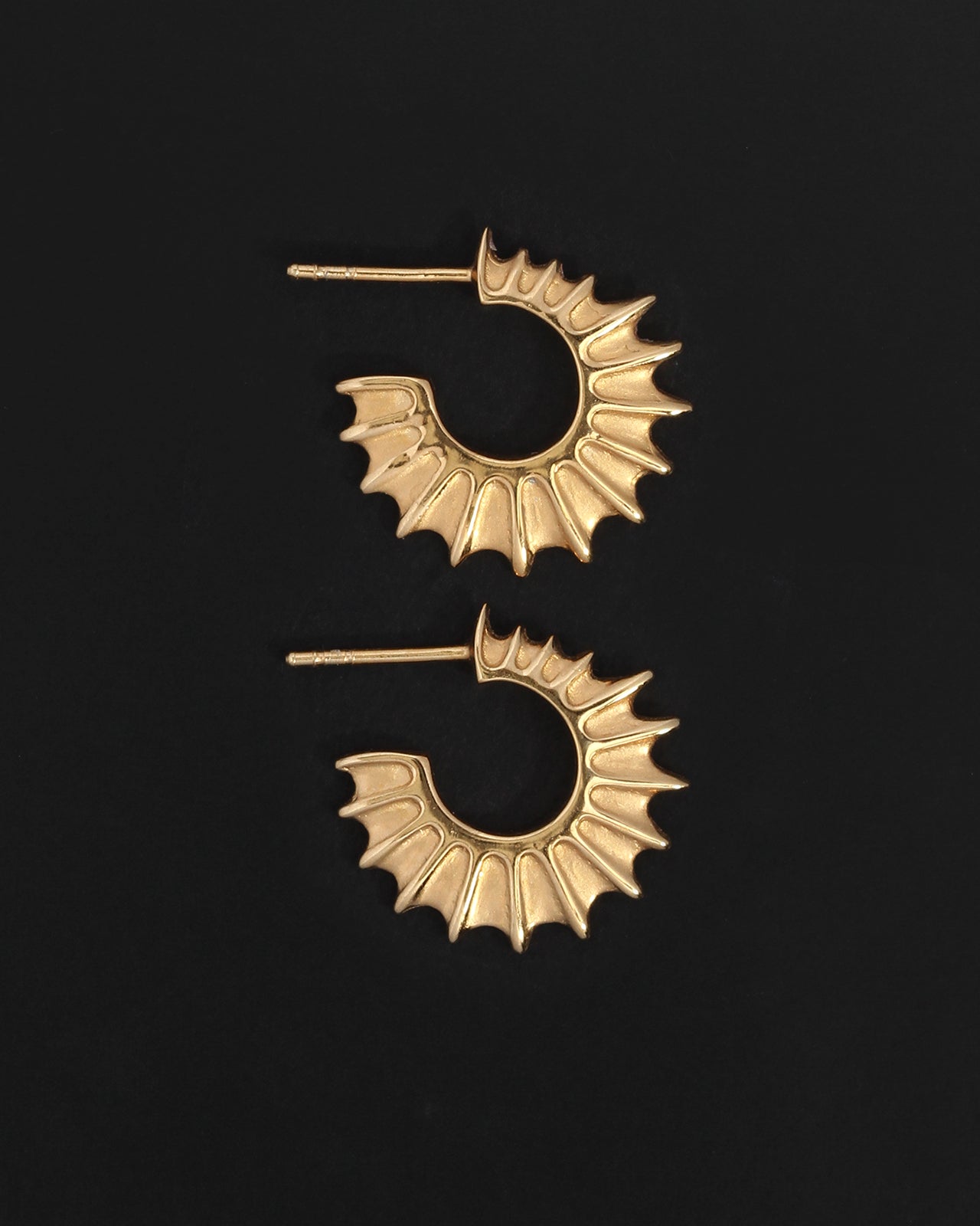 Temple of the Sun Calypso Hoops Gold Vermeil