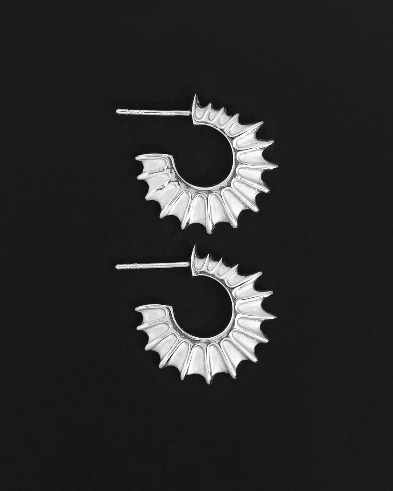 Temple of the Sun Calypso Hoops Silver