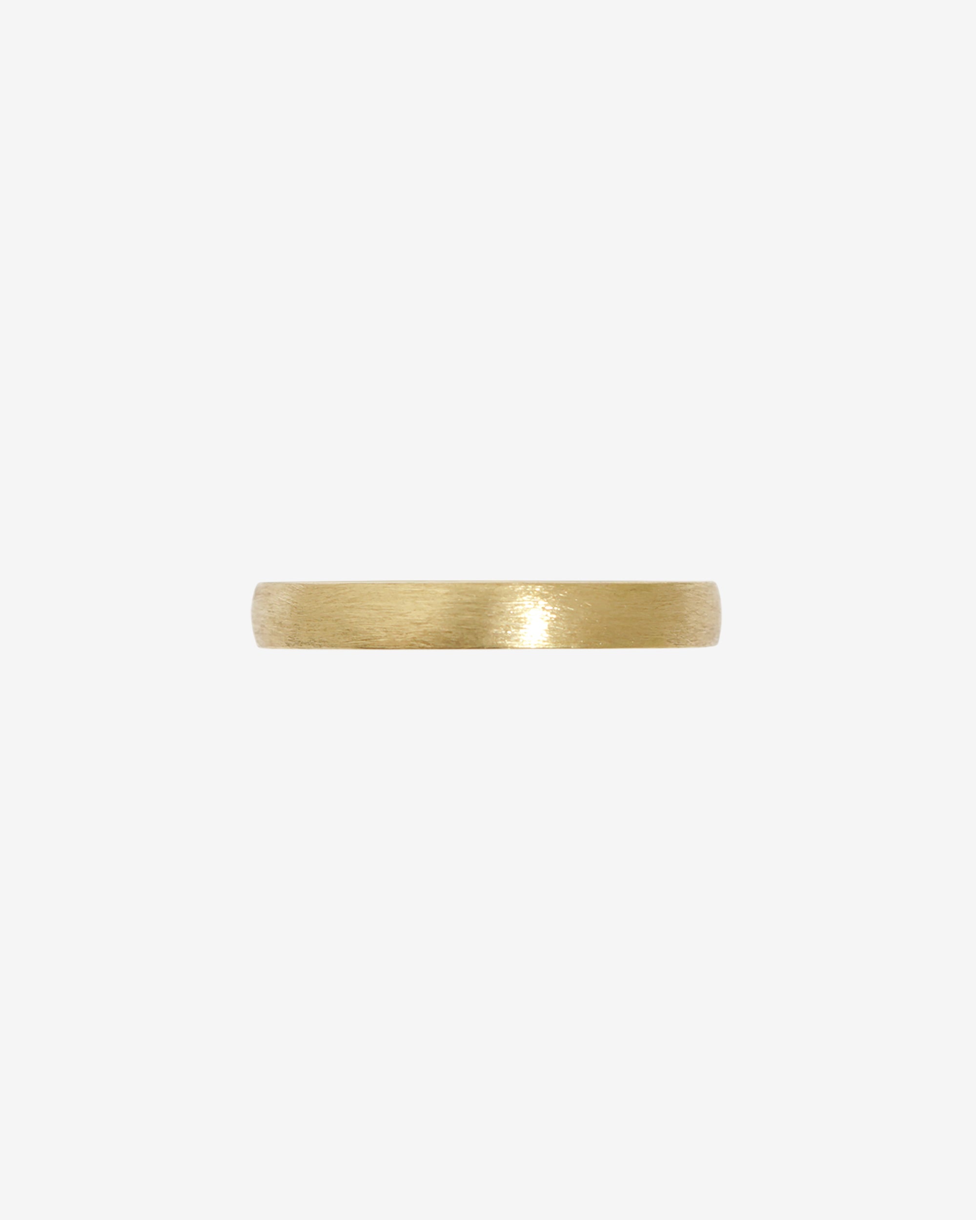 Temple of the Sun Chevron 3mm Ring Brushed Solid Gold