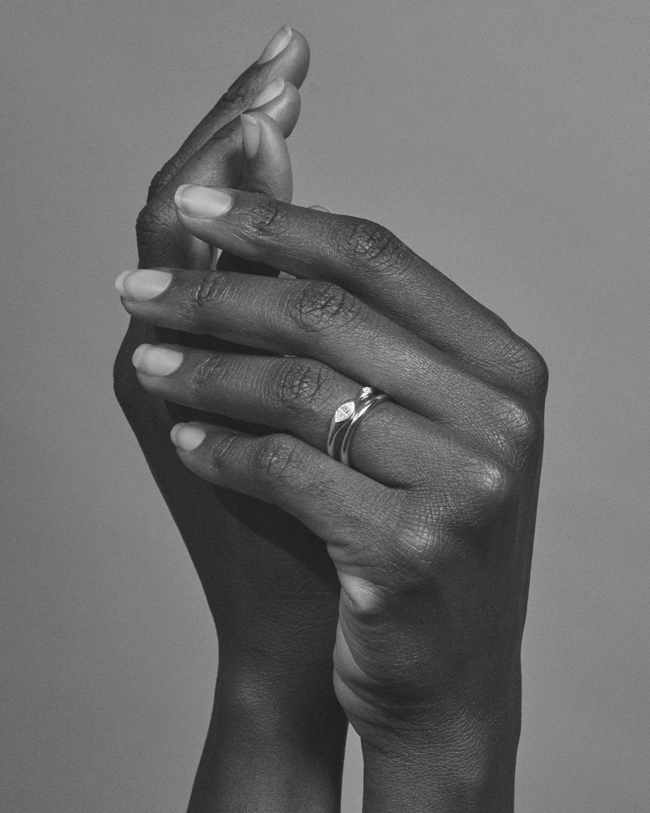 Temple of the Sun Dua Ring Diamond Solid Gold