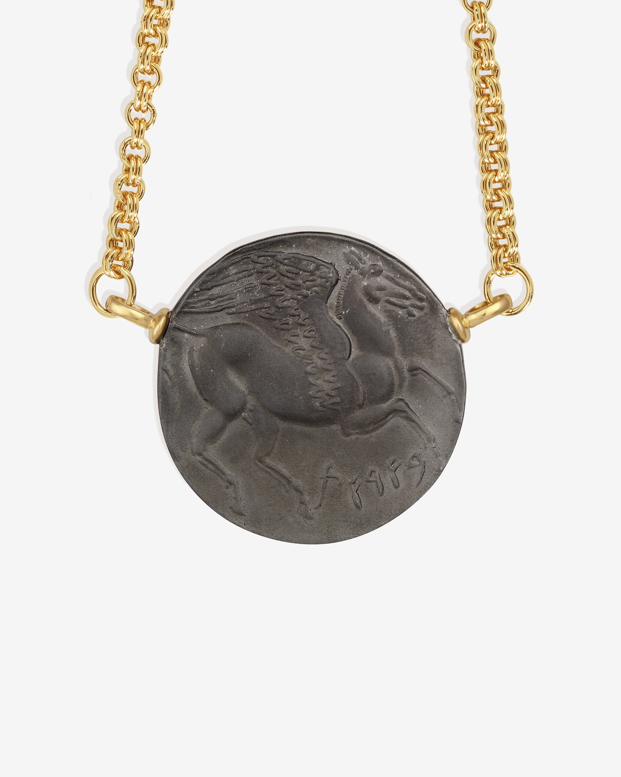 Temple of the Sun Elissar Coin Necklace Gold Vermeil