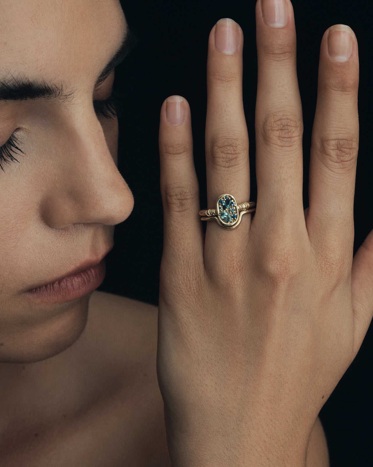 Temple of the Sun Embrace Ring Solid Gold