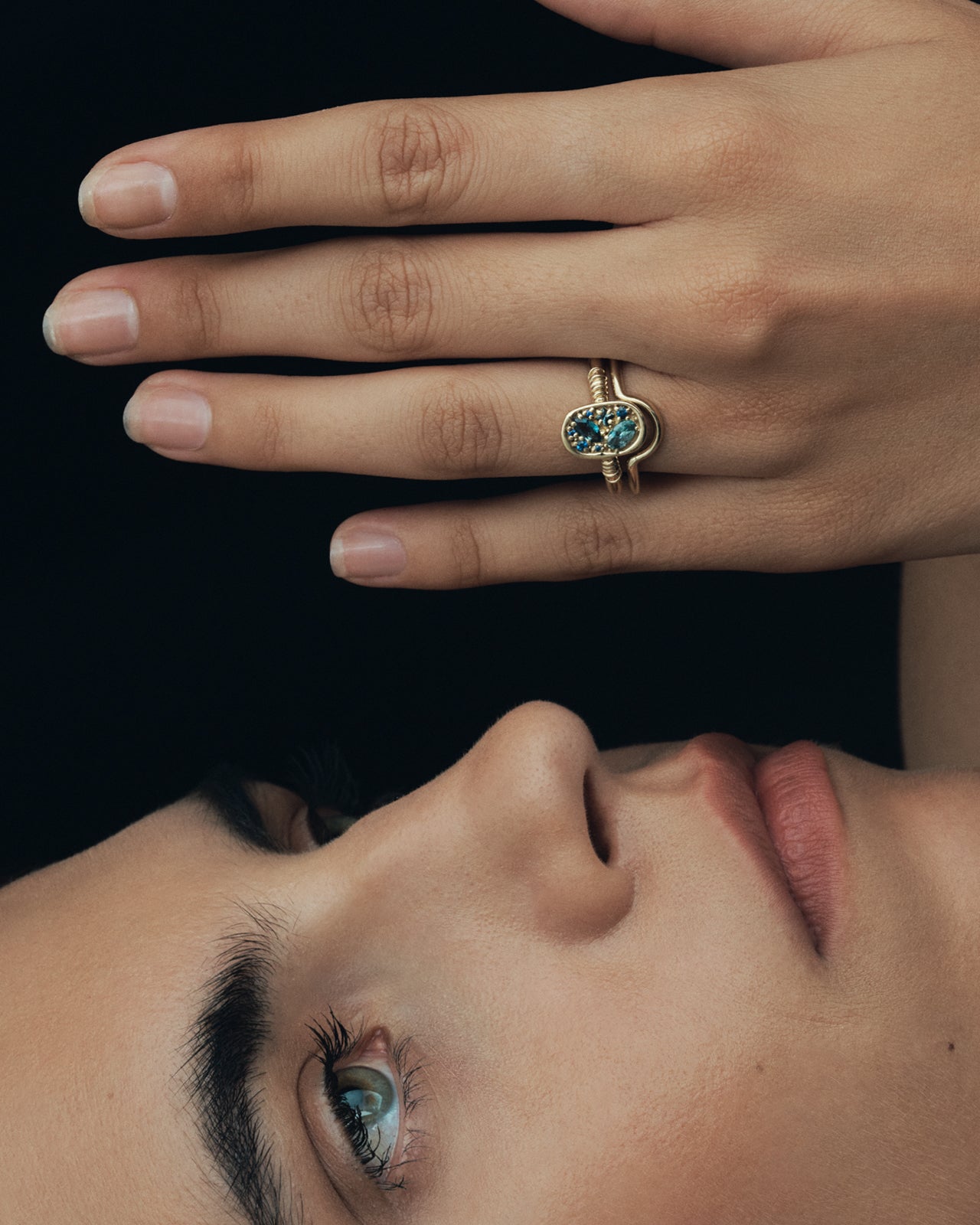 Temple of the Sun Embrace Ring Solid Gold