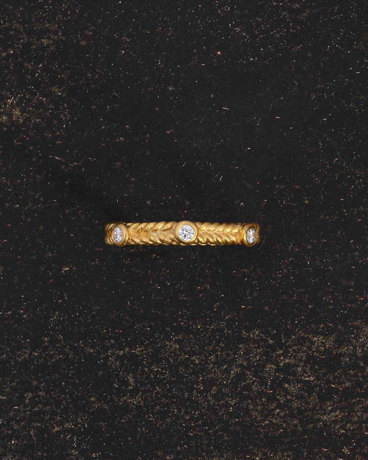 Temple of the Sun Emmer Ring Diamond Solid Gold
