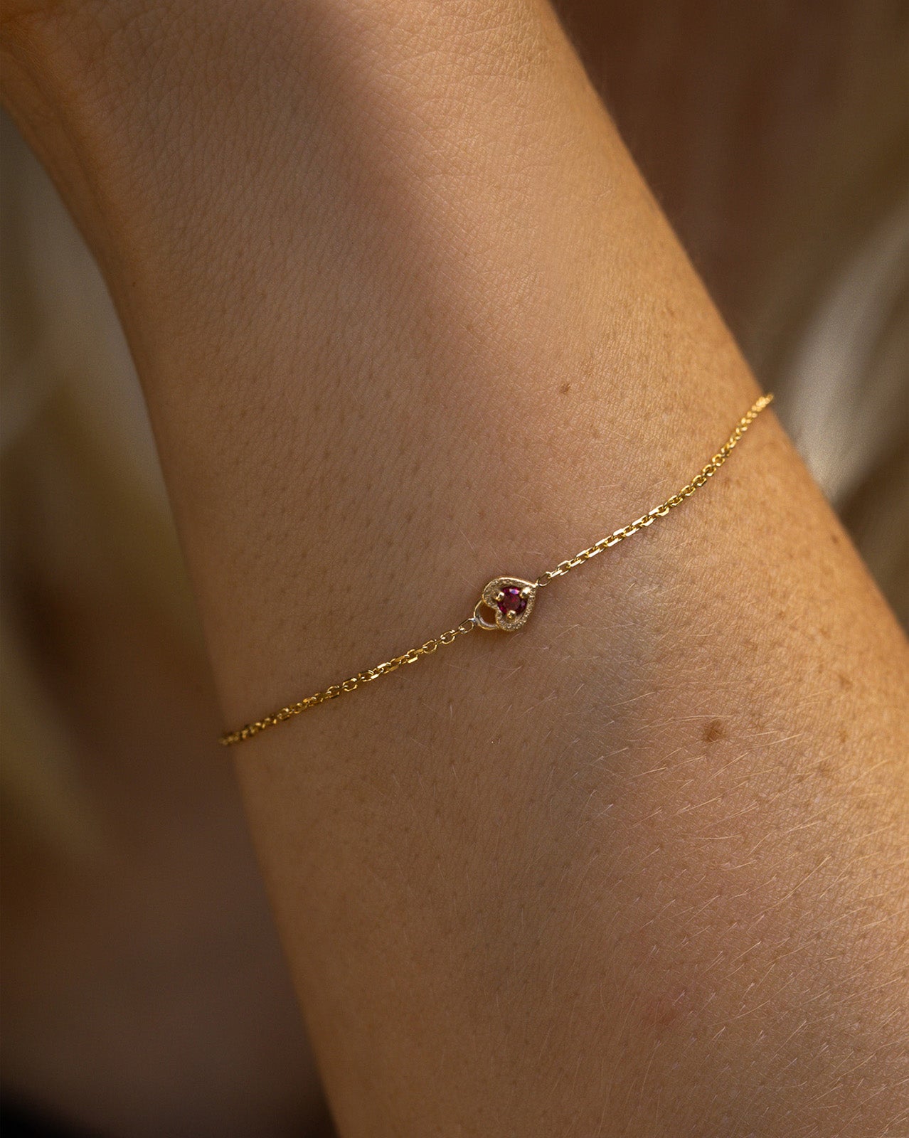 Temple of the Sun Eos Bracelet Ruby Solid Gold