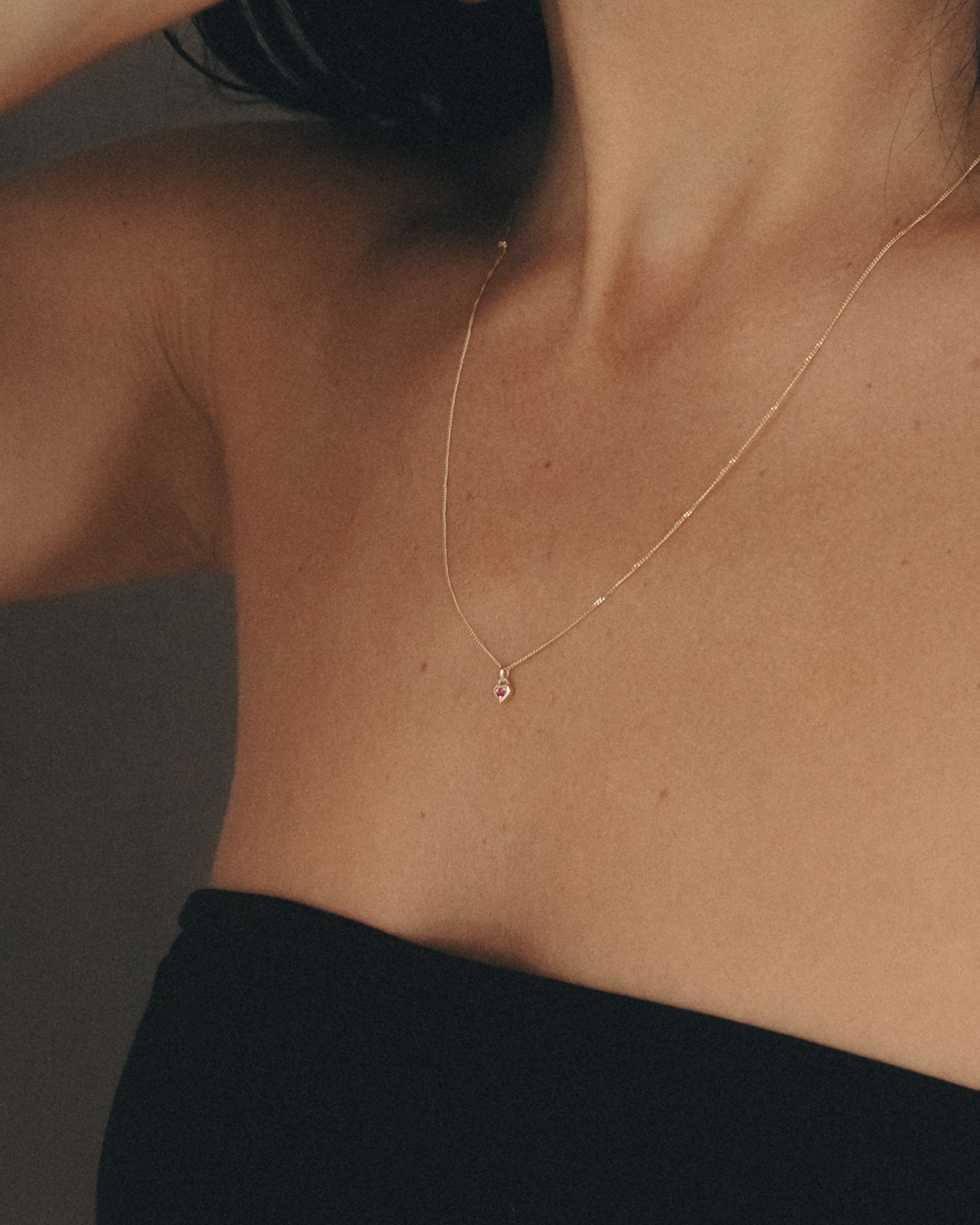 Temple of the Sun Eos Necklace Ruby Solid Gold