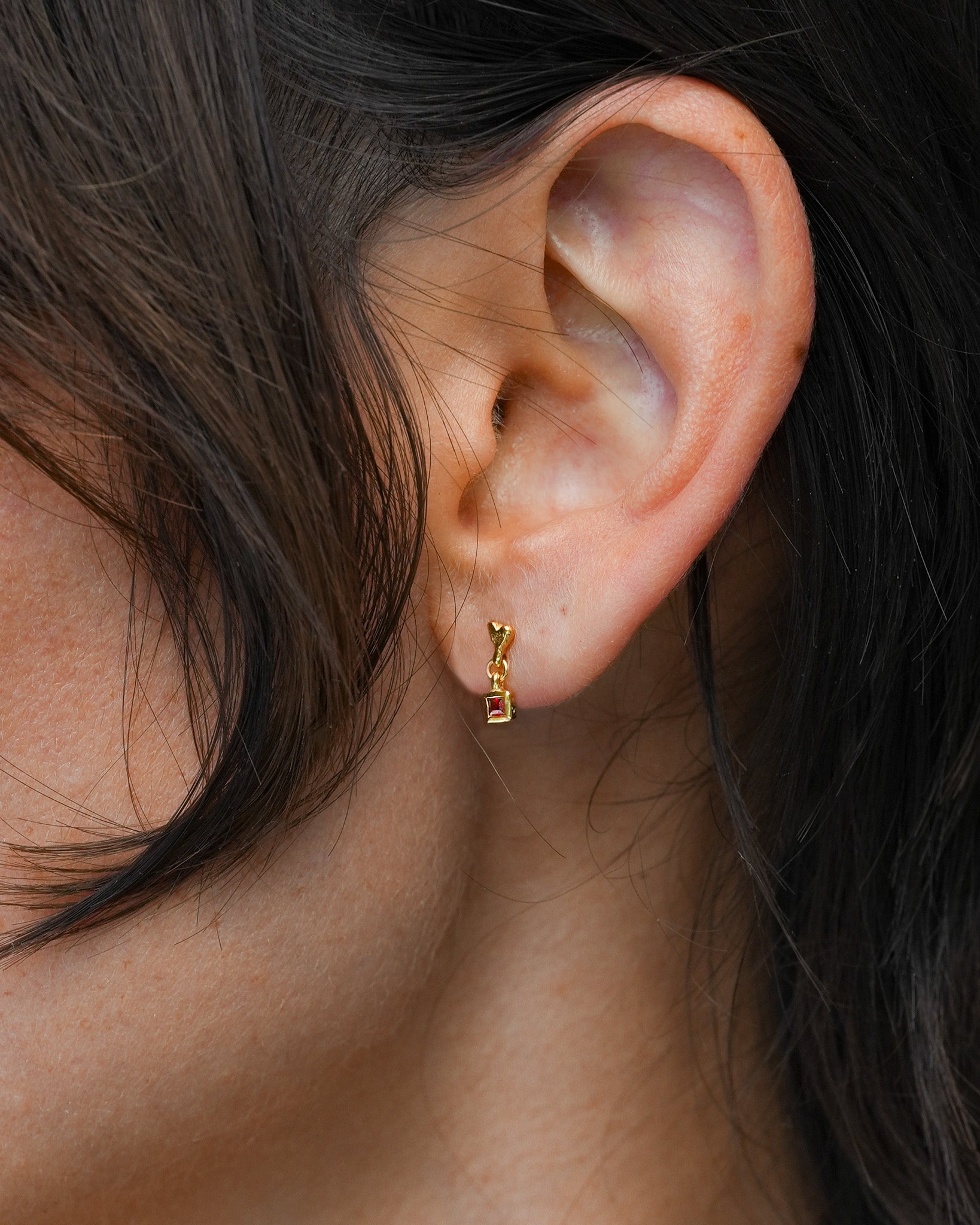 Eros Drop Studs Gold Vermeil