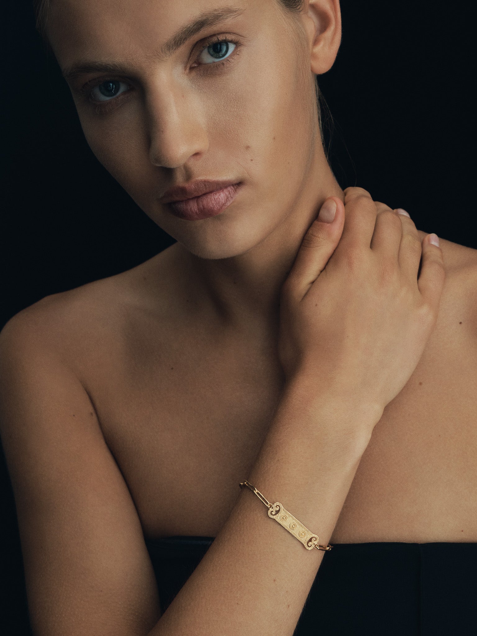 Temple of the Sun Etruscan Bracelet Gold Vermeil