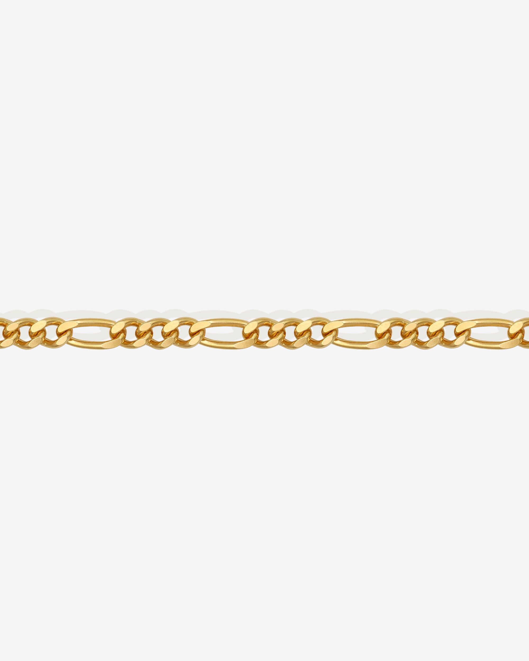 Temple of the Sun Figaro Bracelet 5.5mm Gold Vermeil