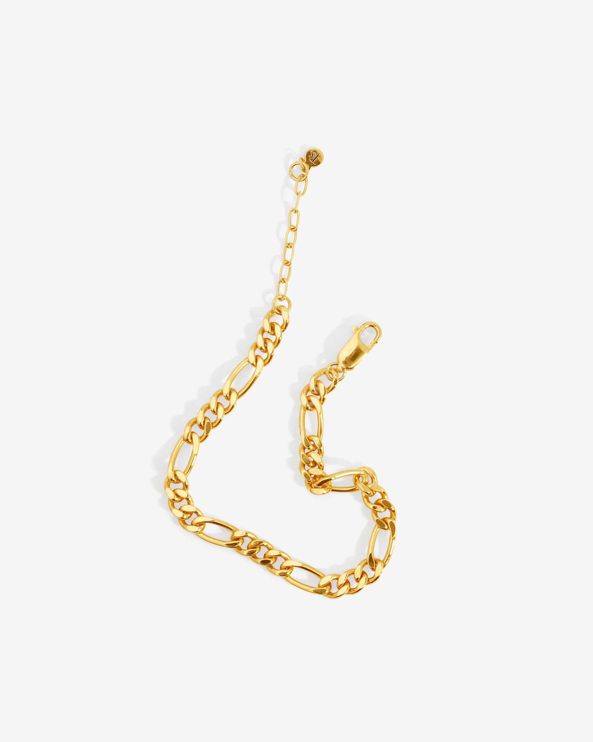 Temple of the Sun Figaro Bracelet 5.5mm Gold Vermeil