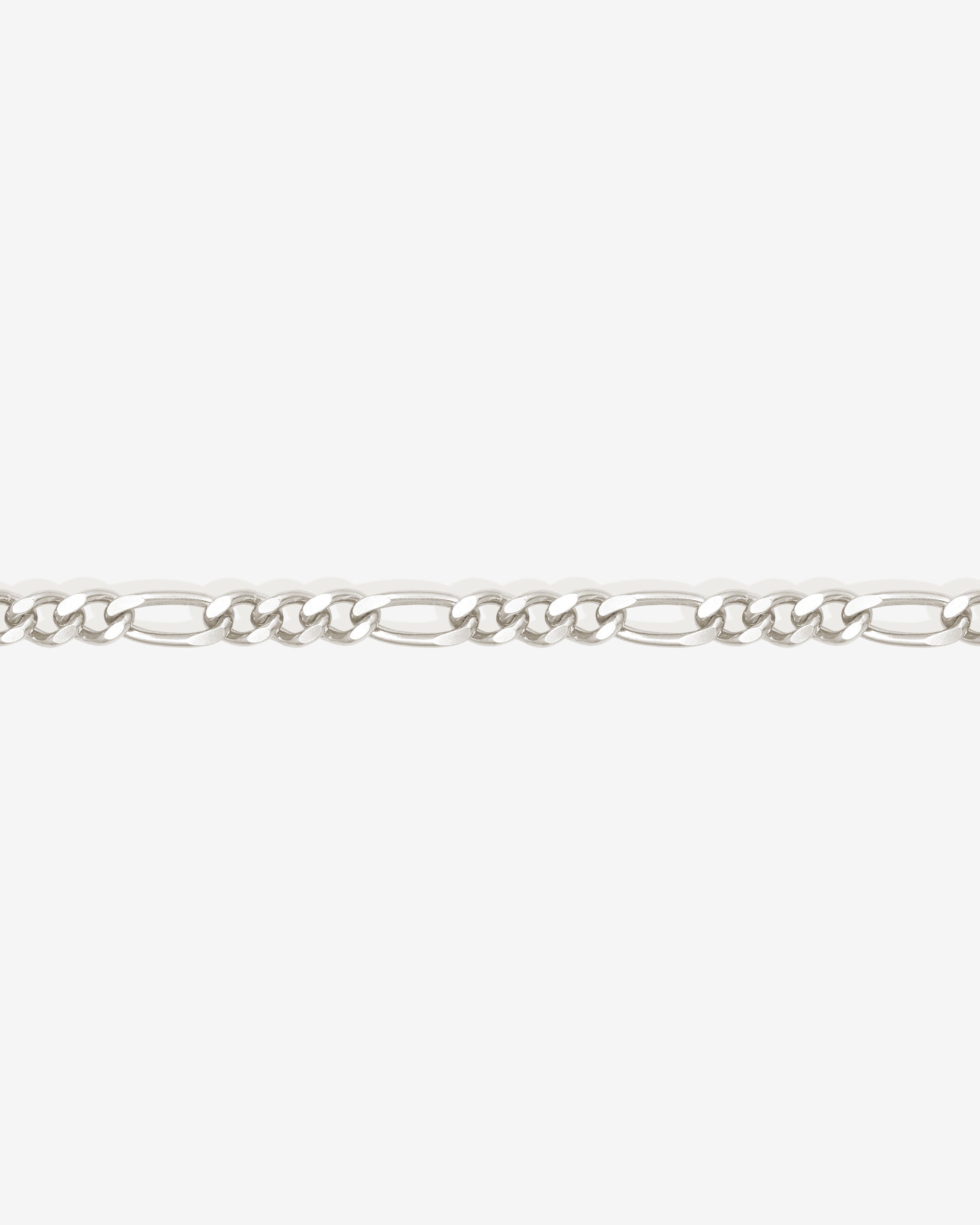 Temple of the Sun Figaro Bracelet 5.5mm Silver