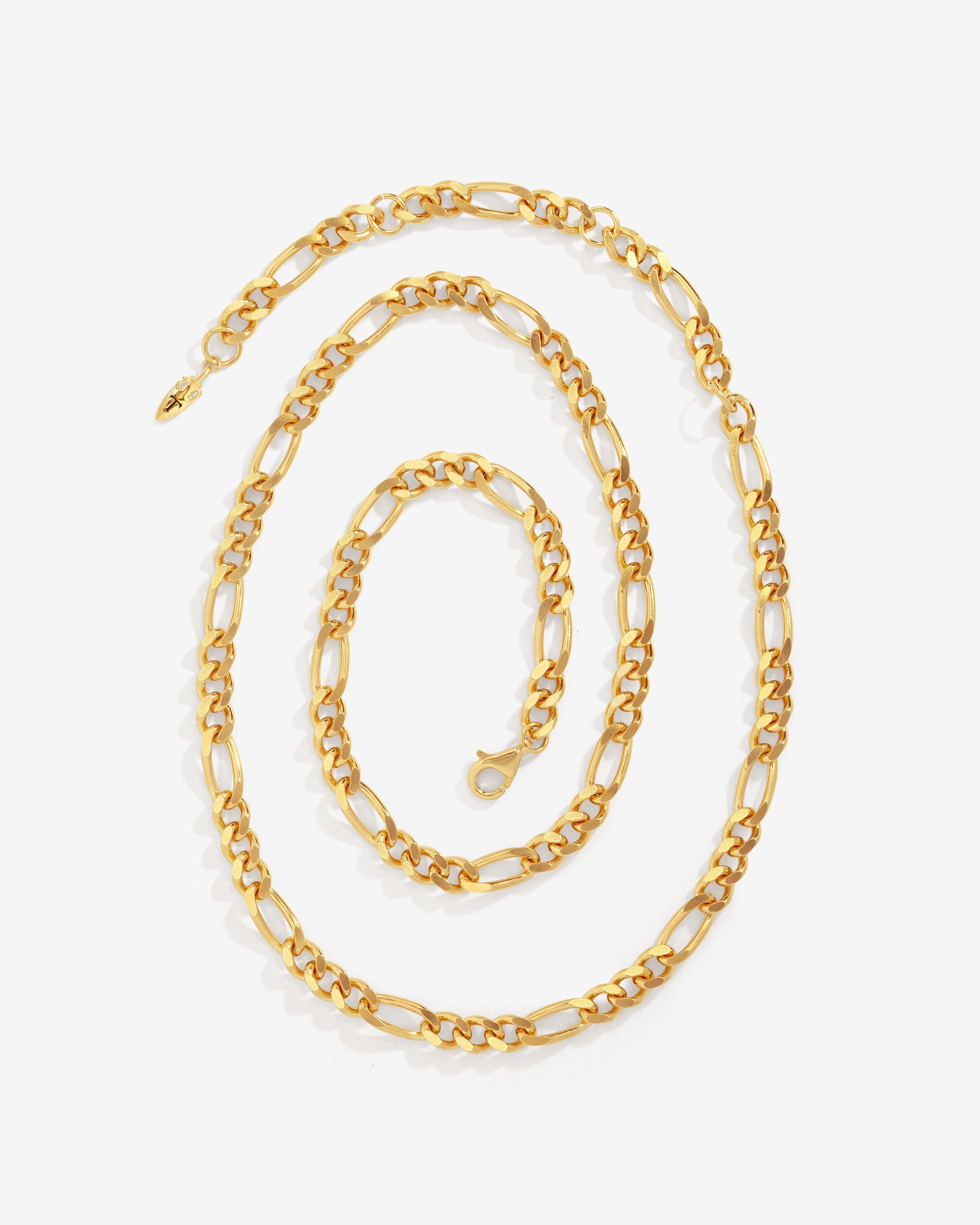 Temple of the Sun Figaro Chain 5.5mm Gold Vermeil