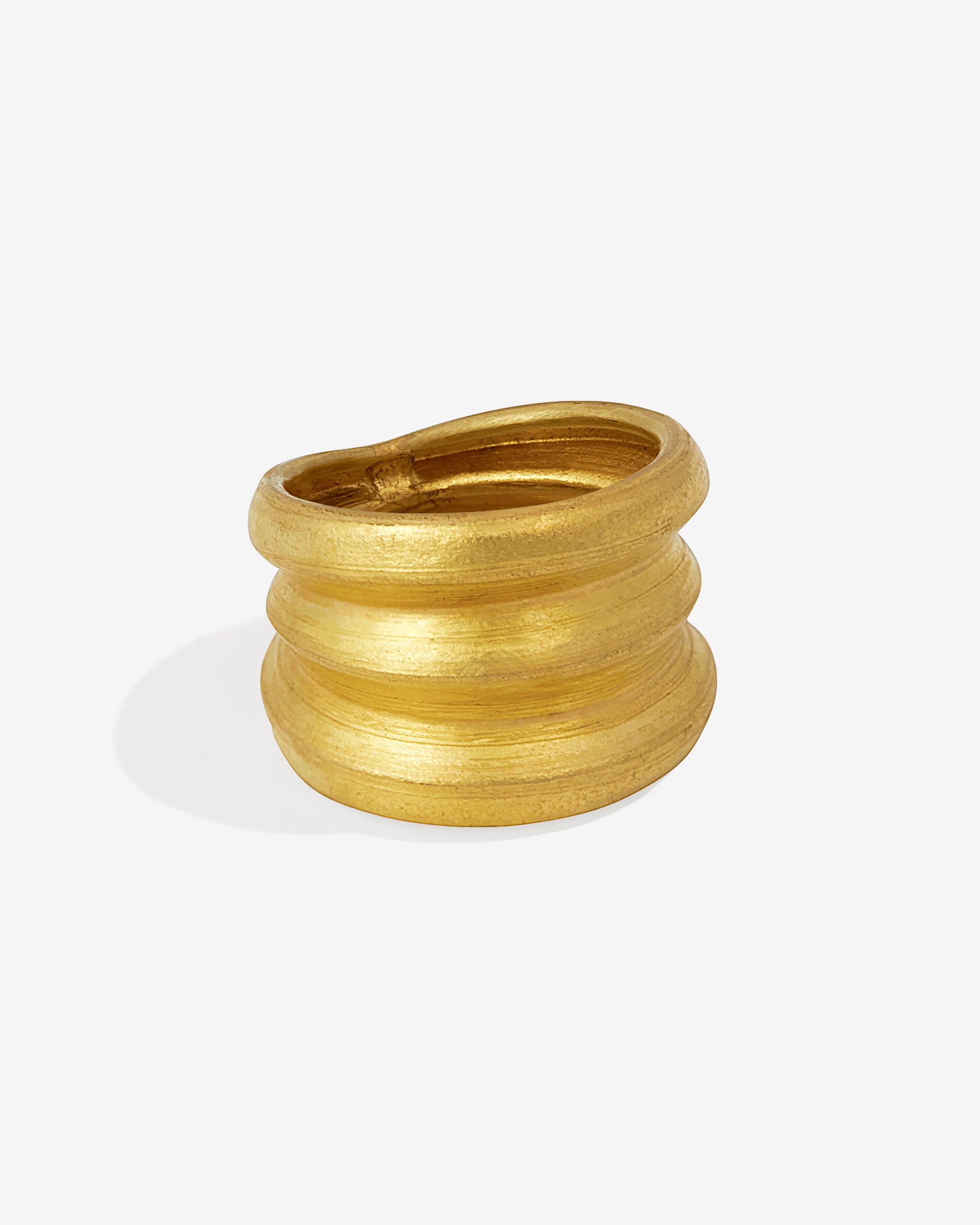 Temple of the Sun Fluted Ring Solid Gold