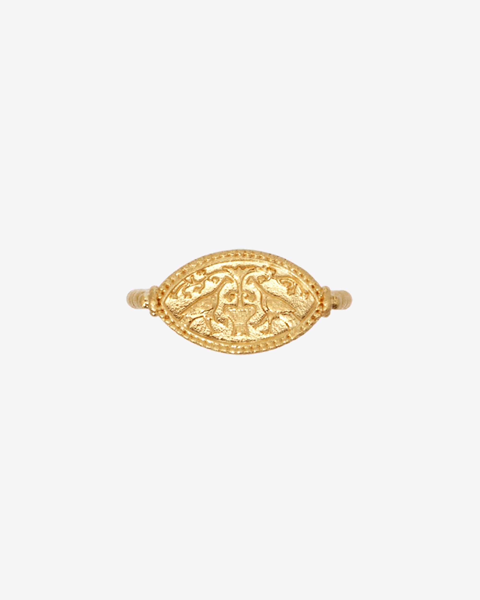 Temple of the Sun Gaia Ring Gold Vermeil