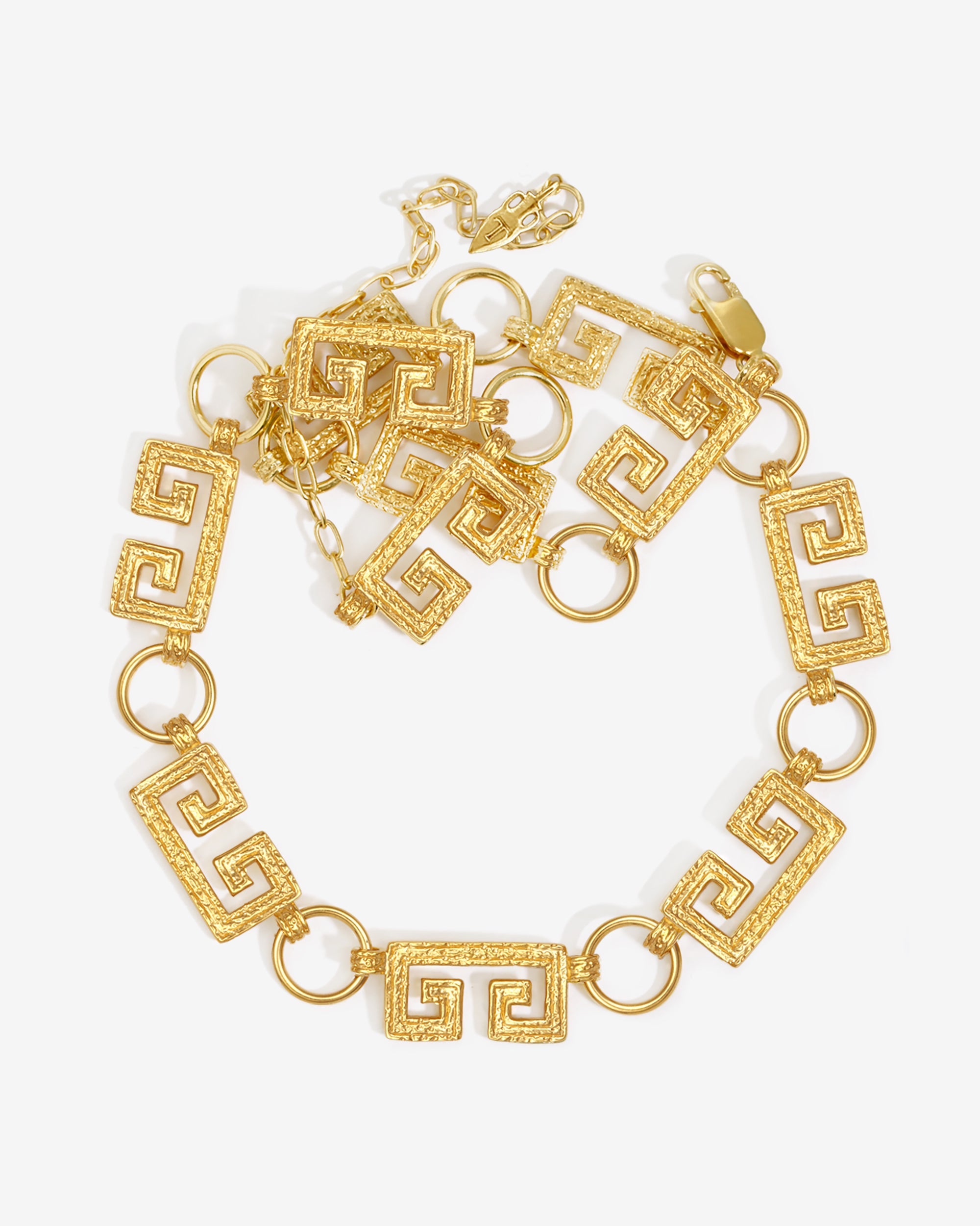 Temple of the Sun Greca Chain Necklace Gold Vermeil