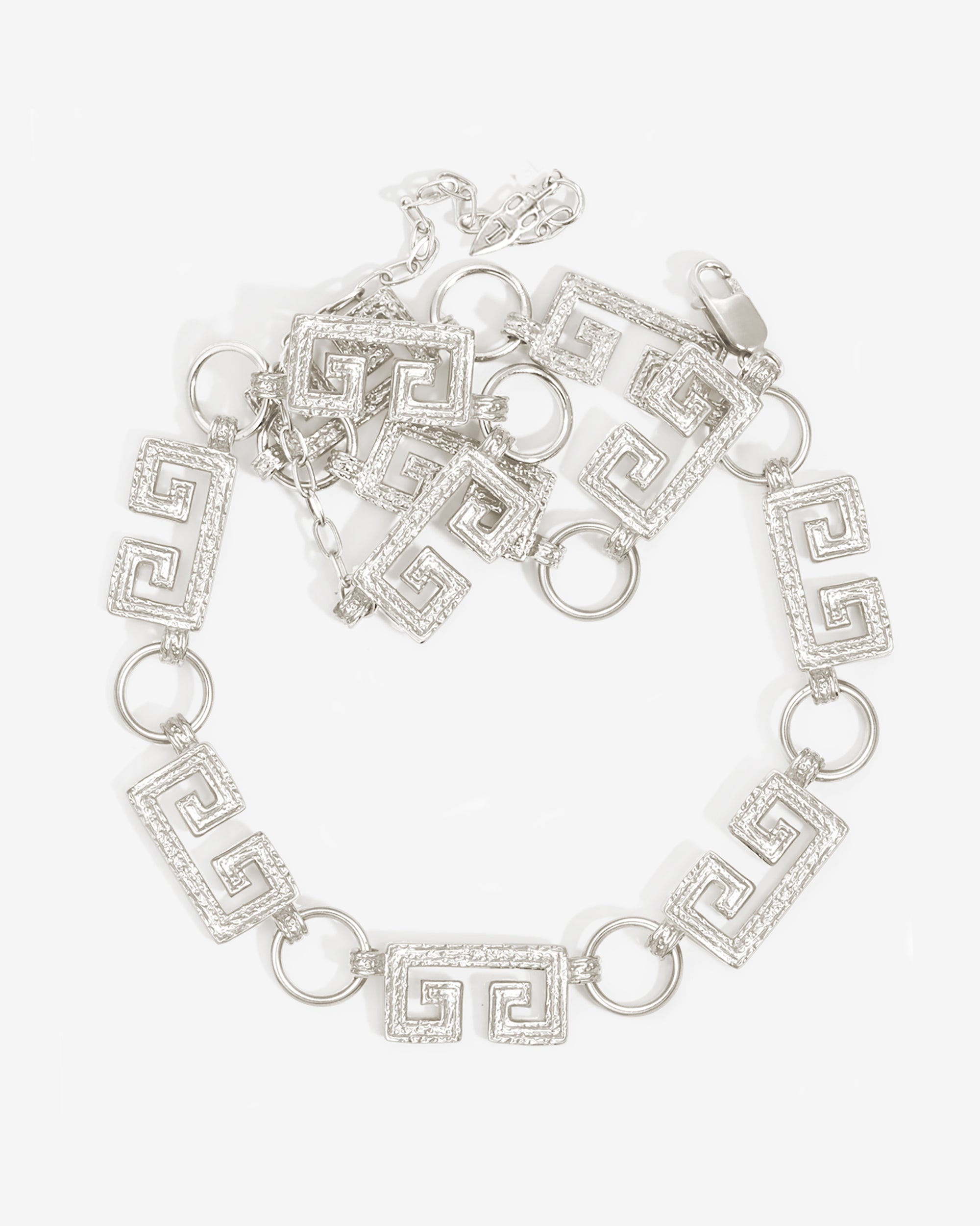 Temple of the Sun Greca Chain Necklace Silver