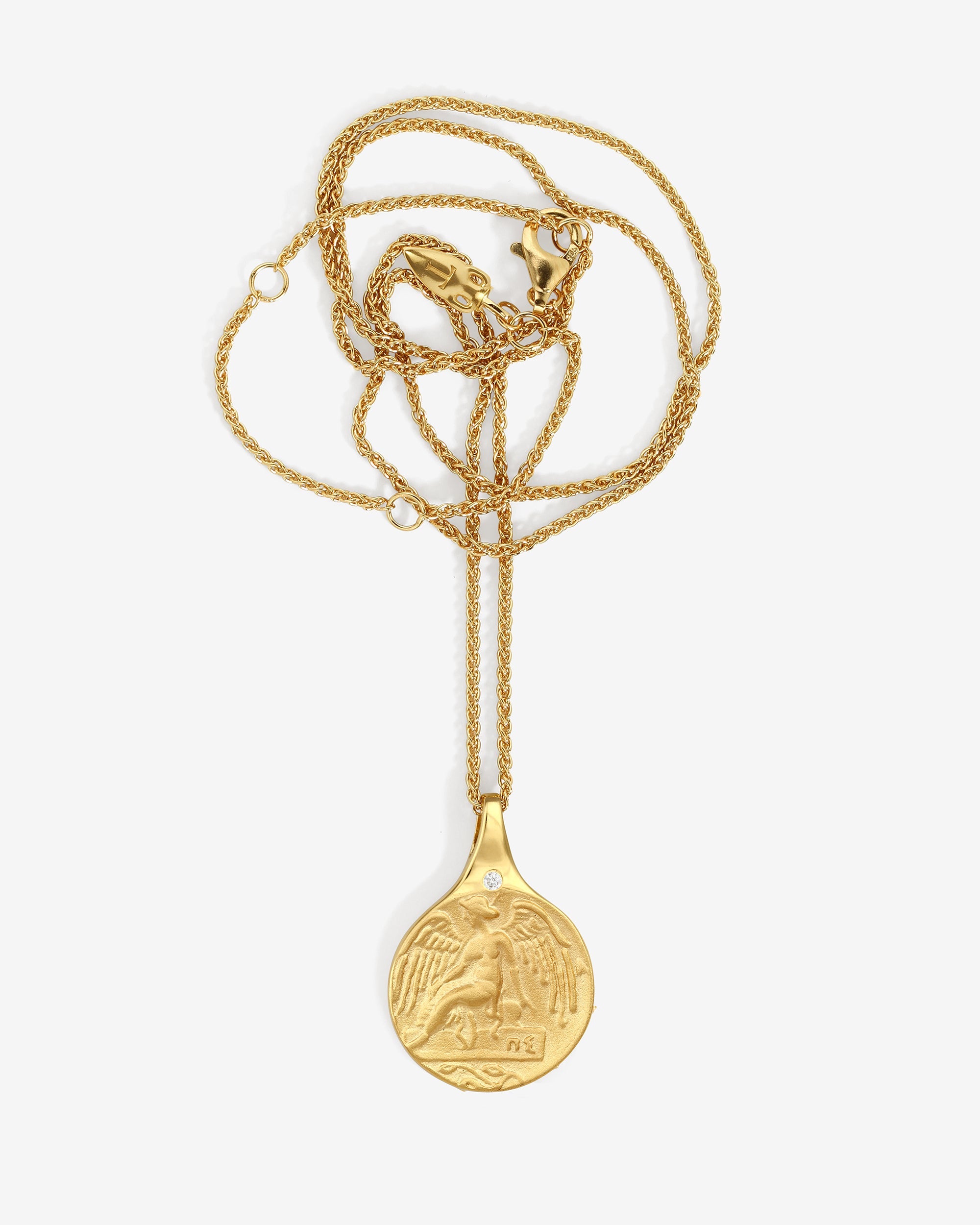 Temple of the Sun Guardian Angel Necklace Gold Vermeil
