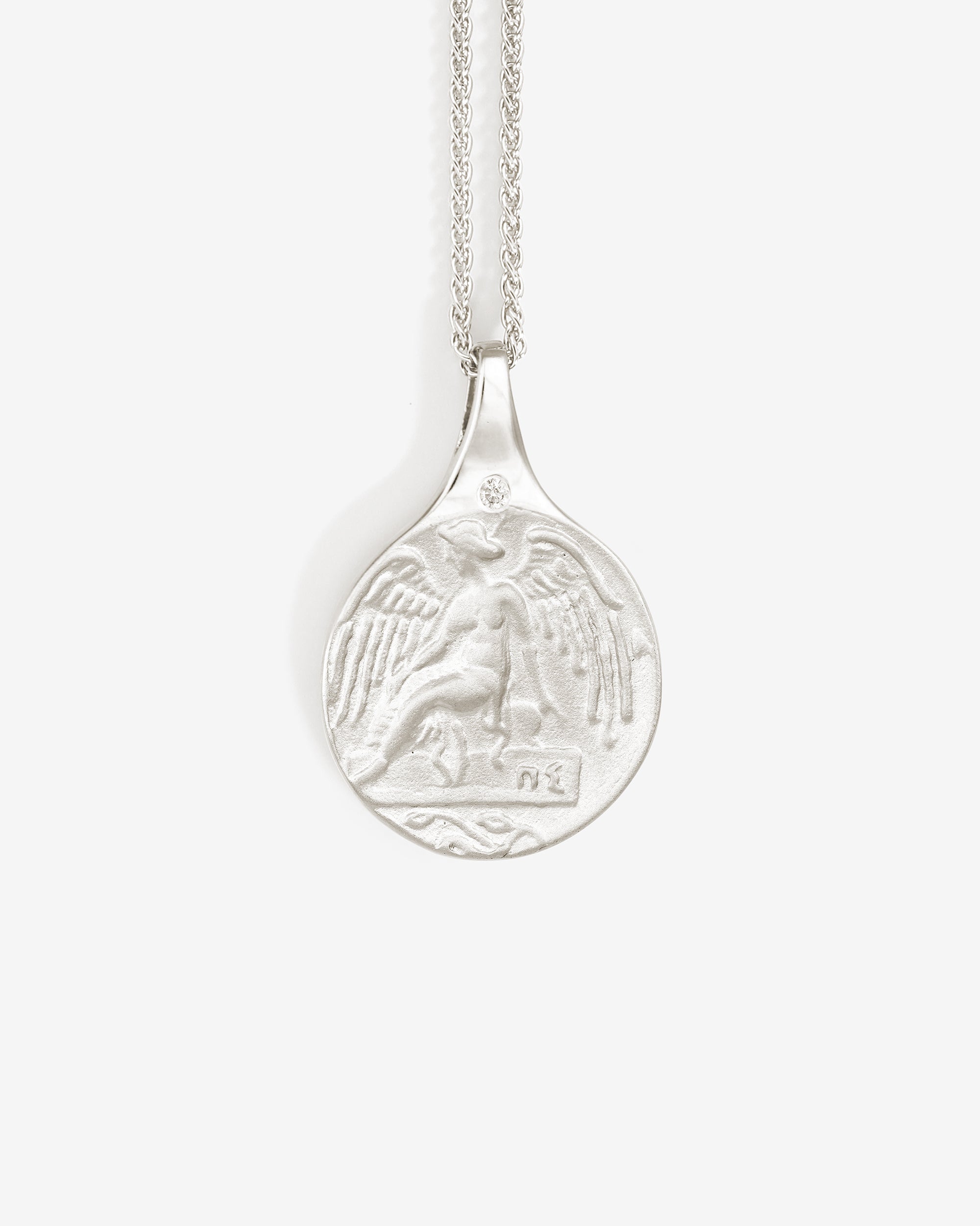 Temple of the Sun Guardian Angel Necklace Silver