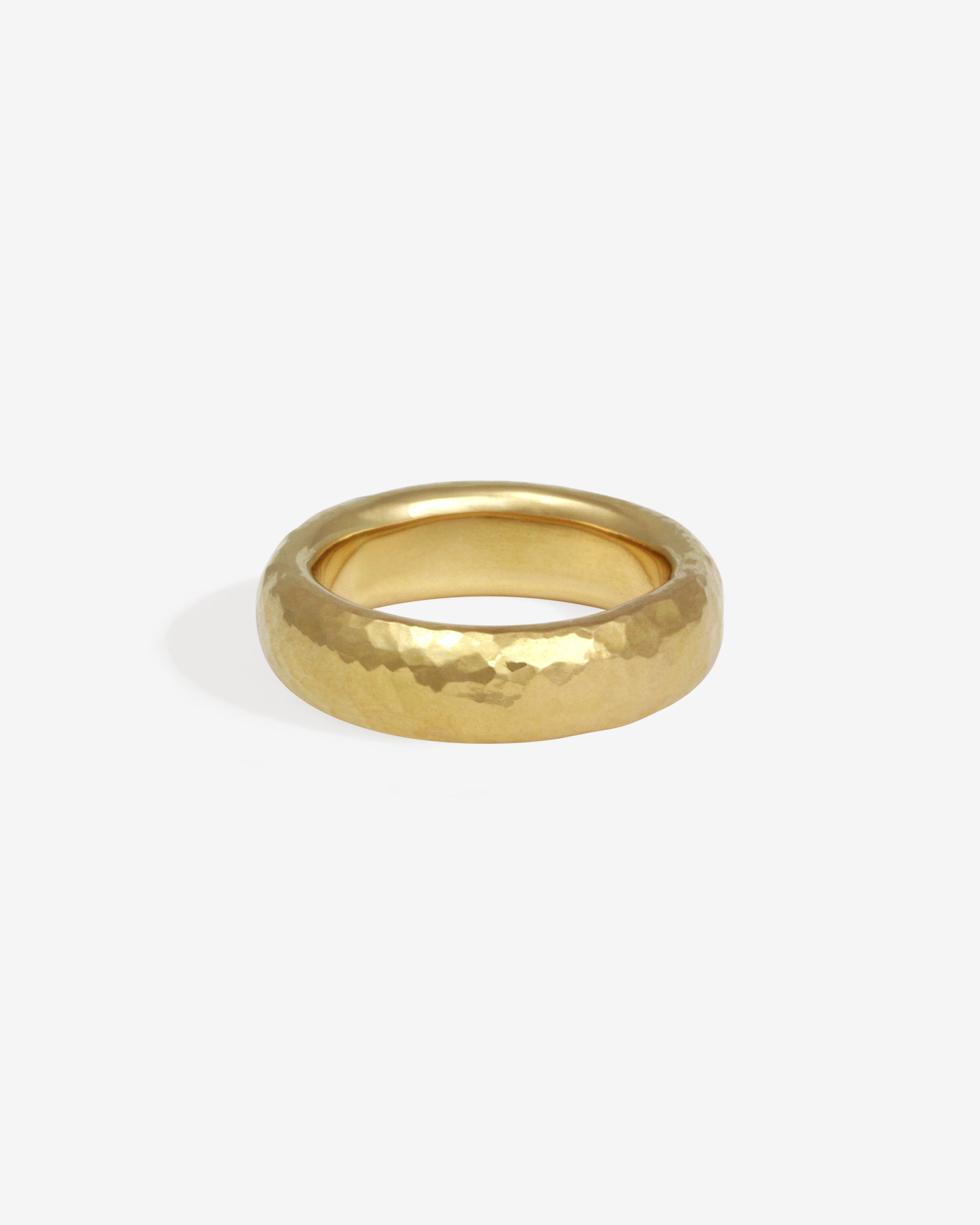 Temple of the Sun Hammered Ring Solid Gold