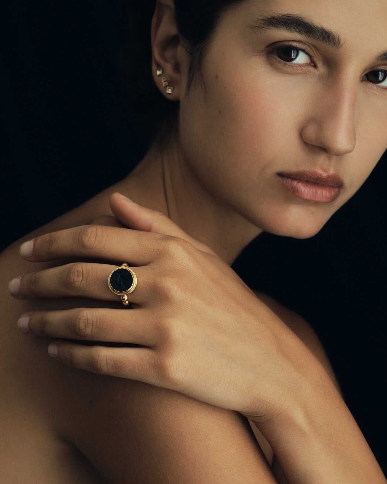 Temple of the Sun Hatti Intaglio Ring Solid Gold
