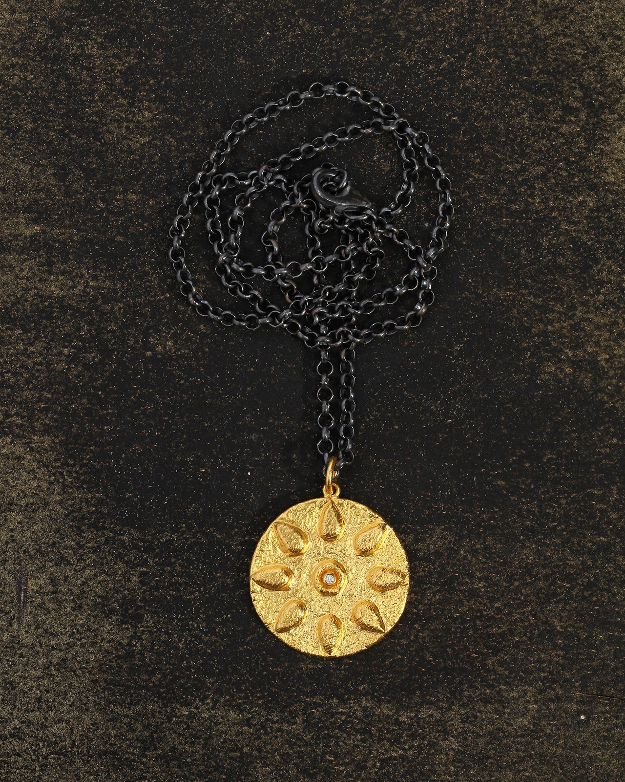 Temple of the Sun Ilios Necklace Diamond Solid Gold