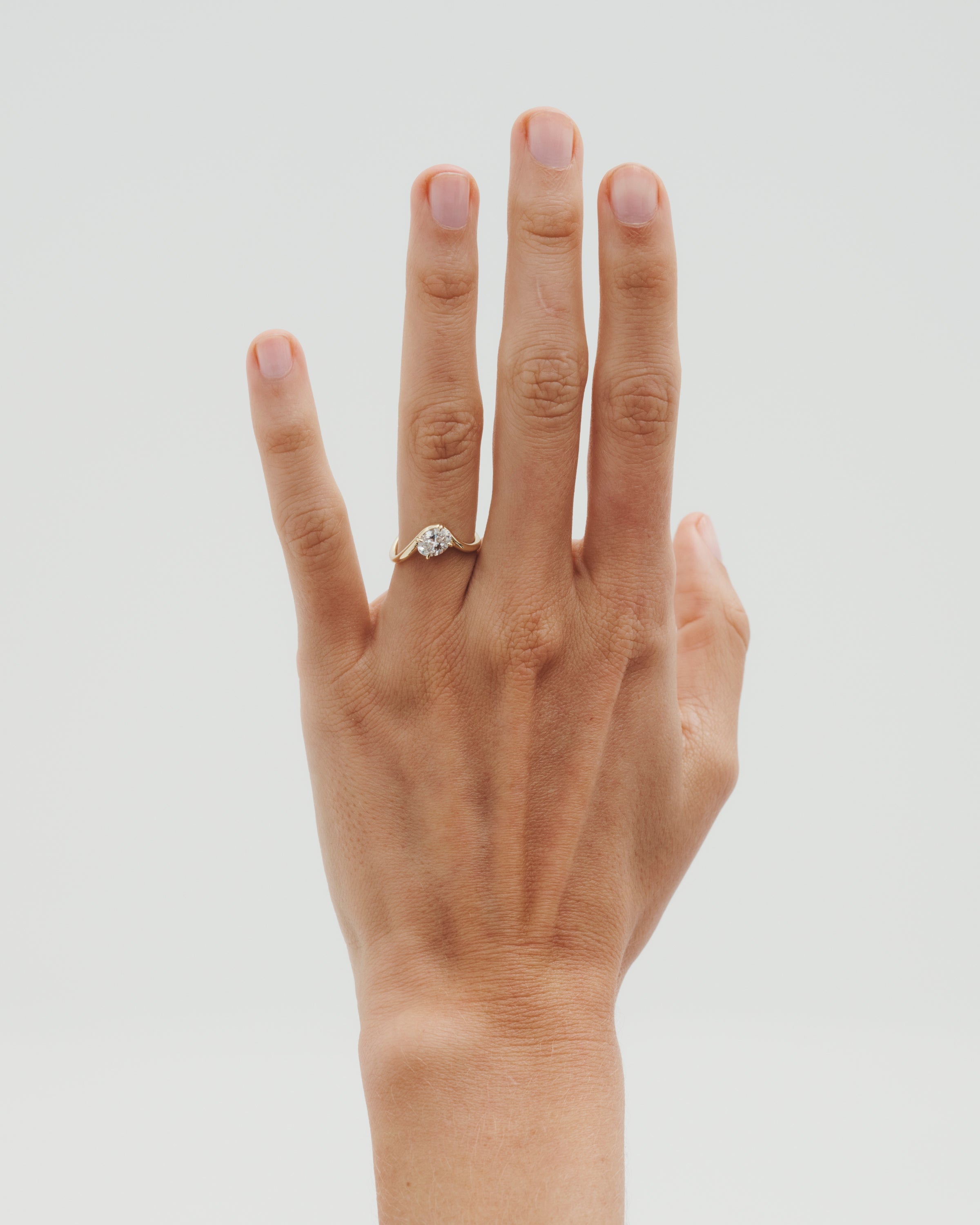 Temple of the Sun Iona Oval Ring Diamond Solid Gold