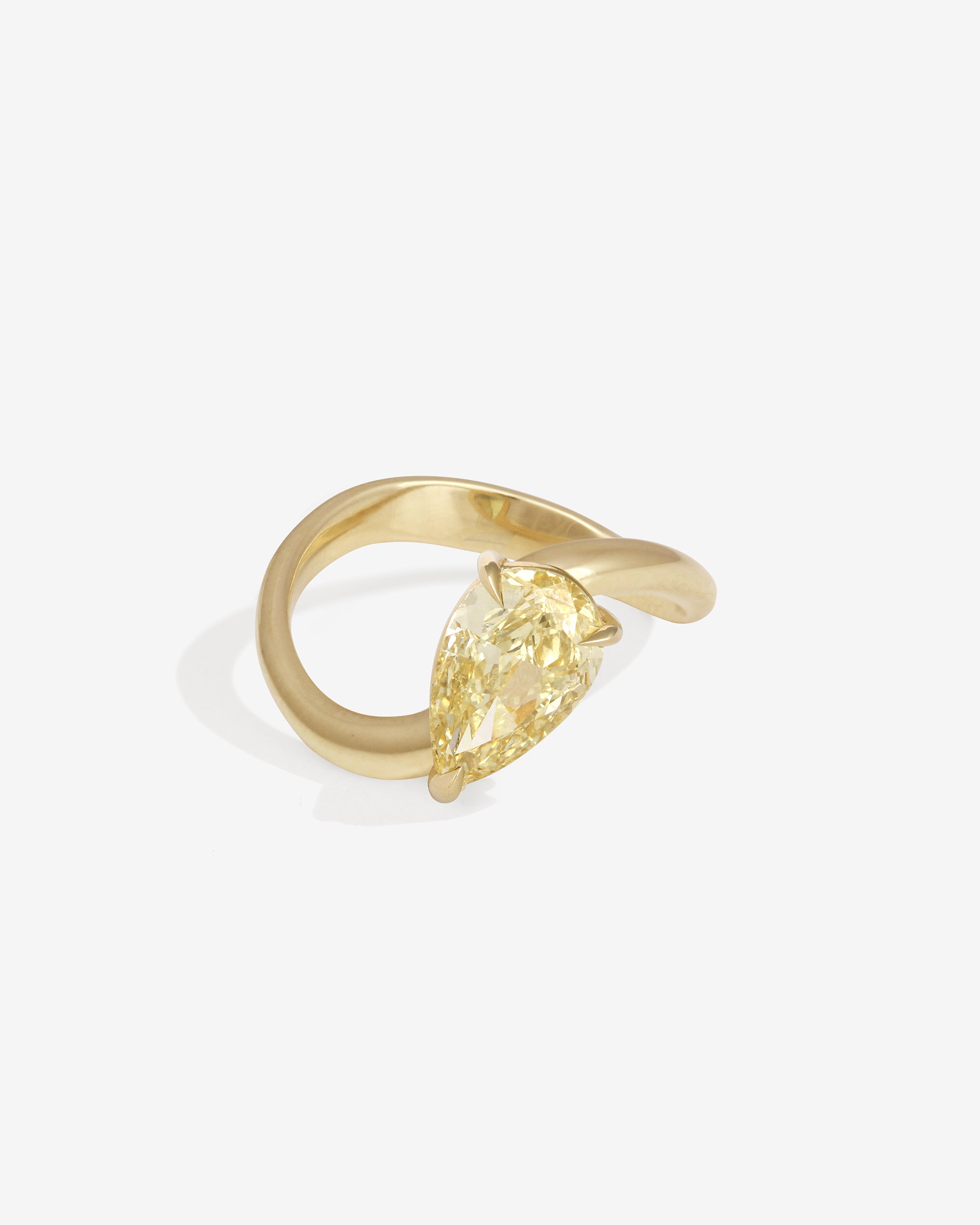Temple of the Sun Ivy Ring Yellow Diamond Solid Gold