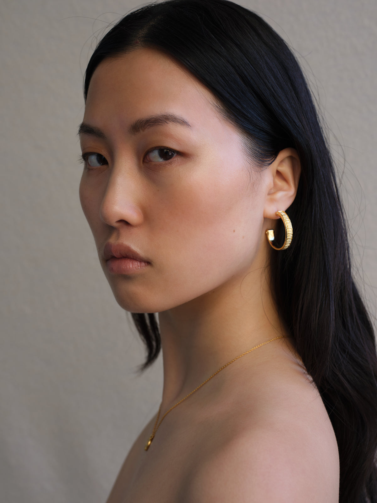 Temple of the Sun Jewellery Arete Hoops Gold Vermeil