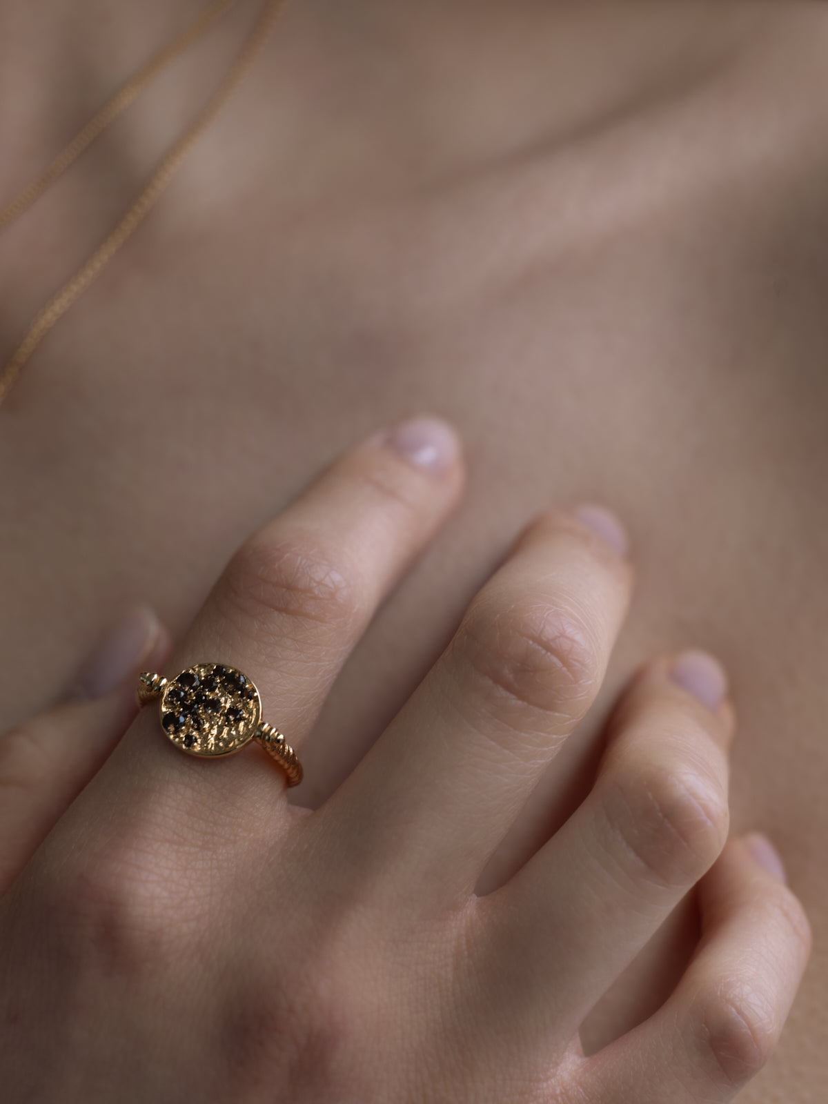 Temple of the Sun Jewellery Livy Ring Gold Vermeil