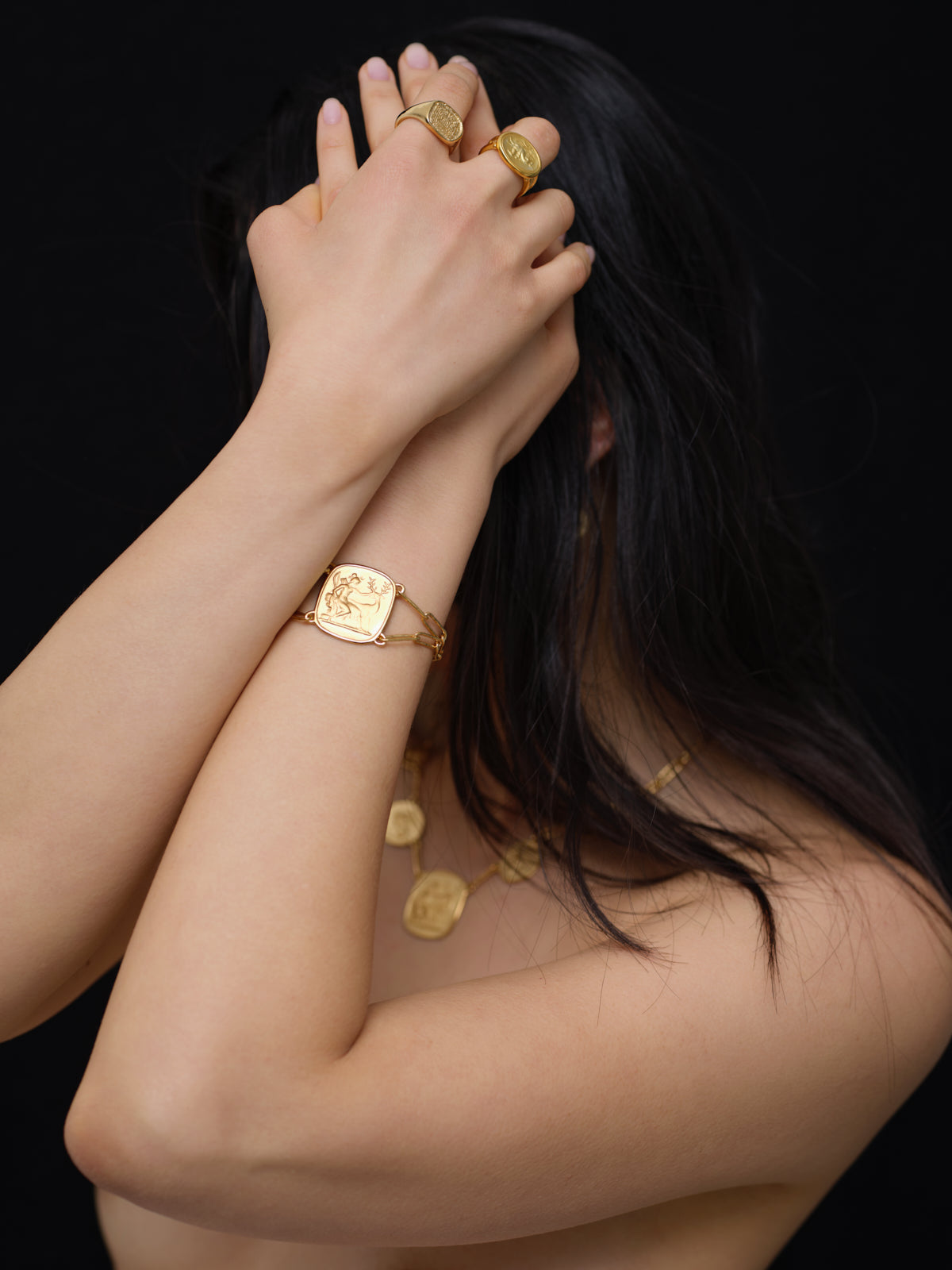 Temple of the Sun Jewellery Mythos Bracelet Gold Vermeil