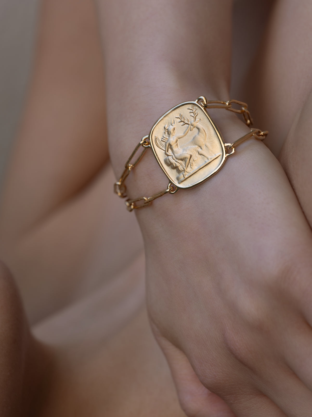 Temple of the Sun Jewellery Mythos Bracelet Gold Vermeil