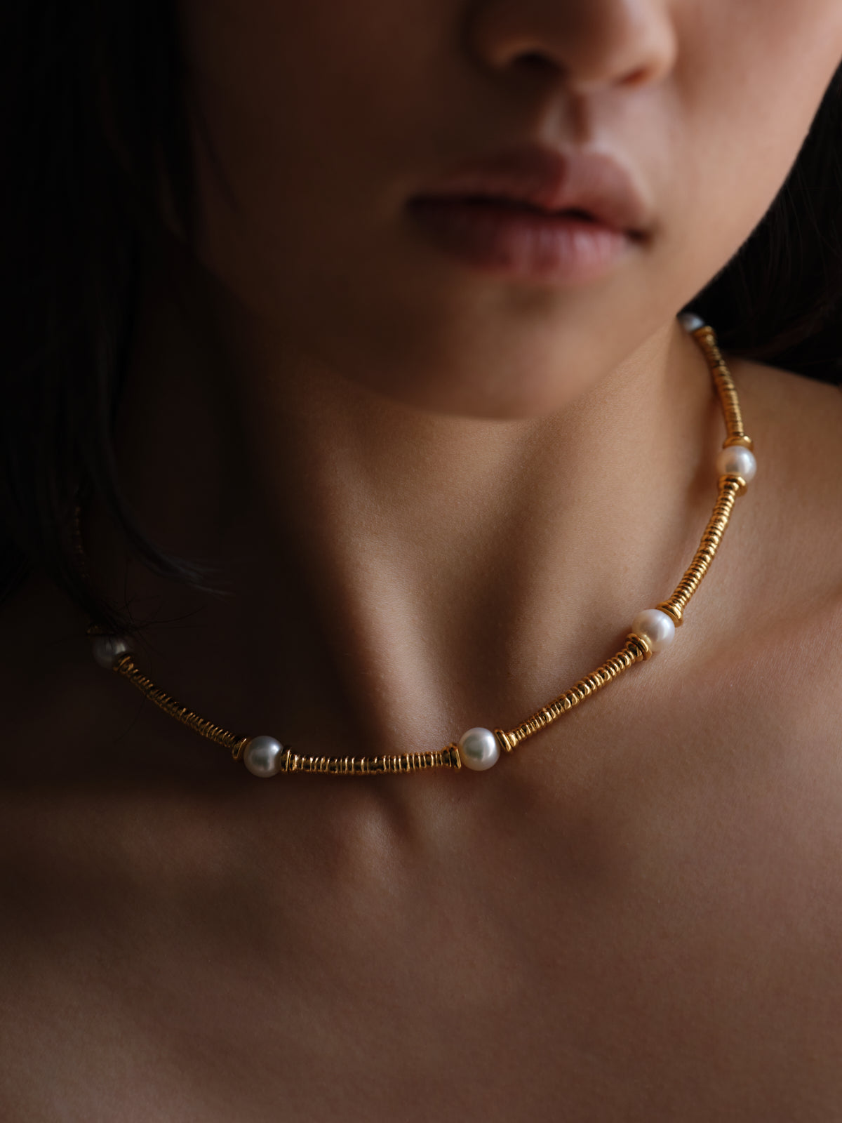 Temple of the Sun Jewellery Olympia Necklace Pearl Gold Vermeil