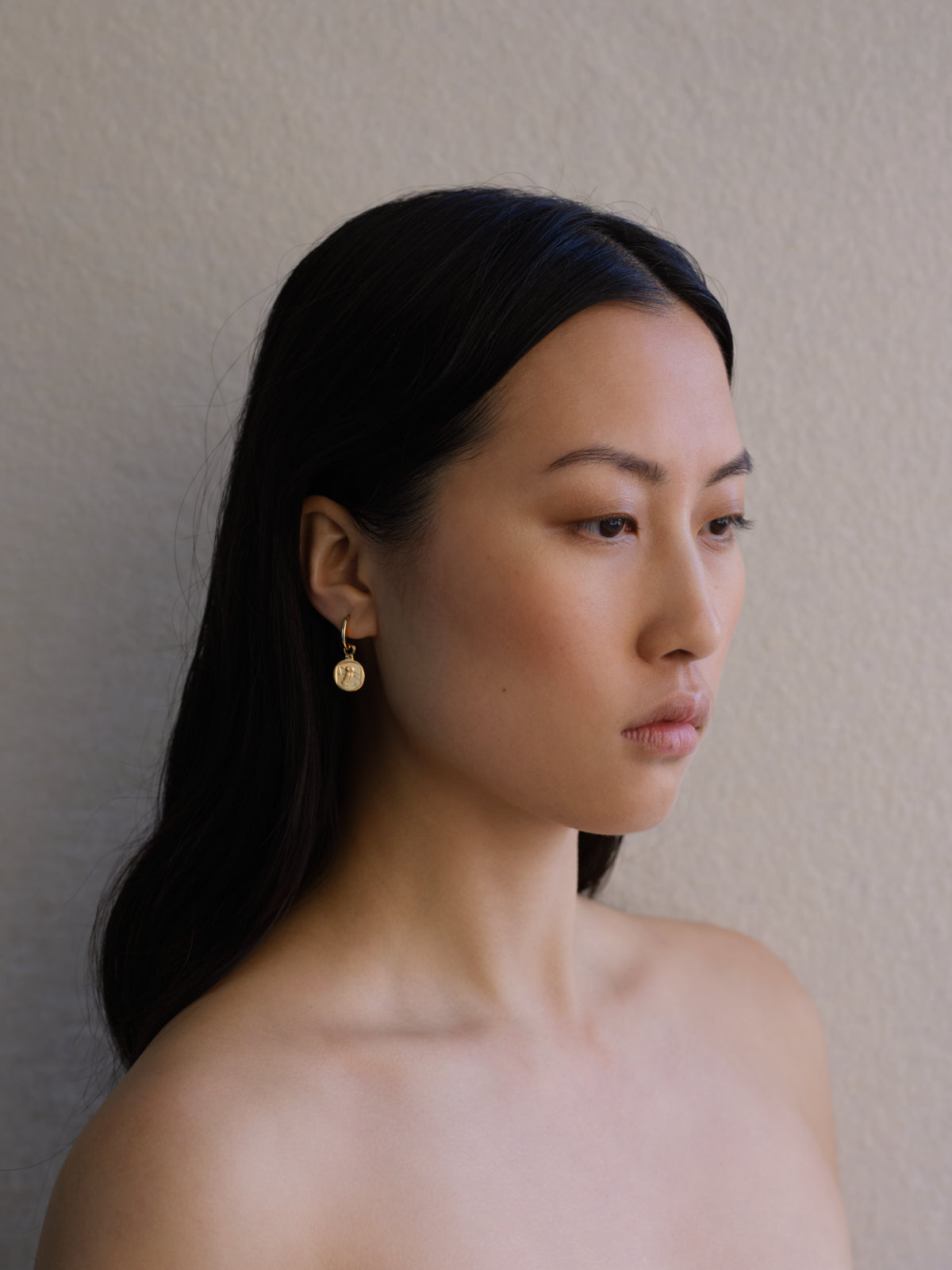 Temple of the Sun Jewellery Palas Drop Earrings Gold Vermeil