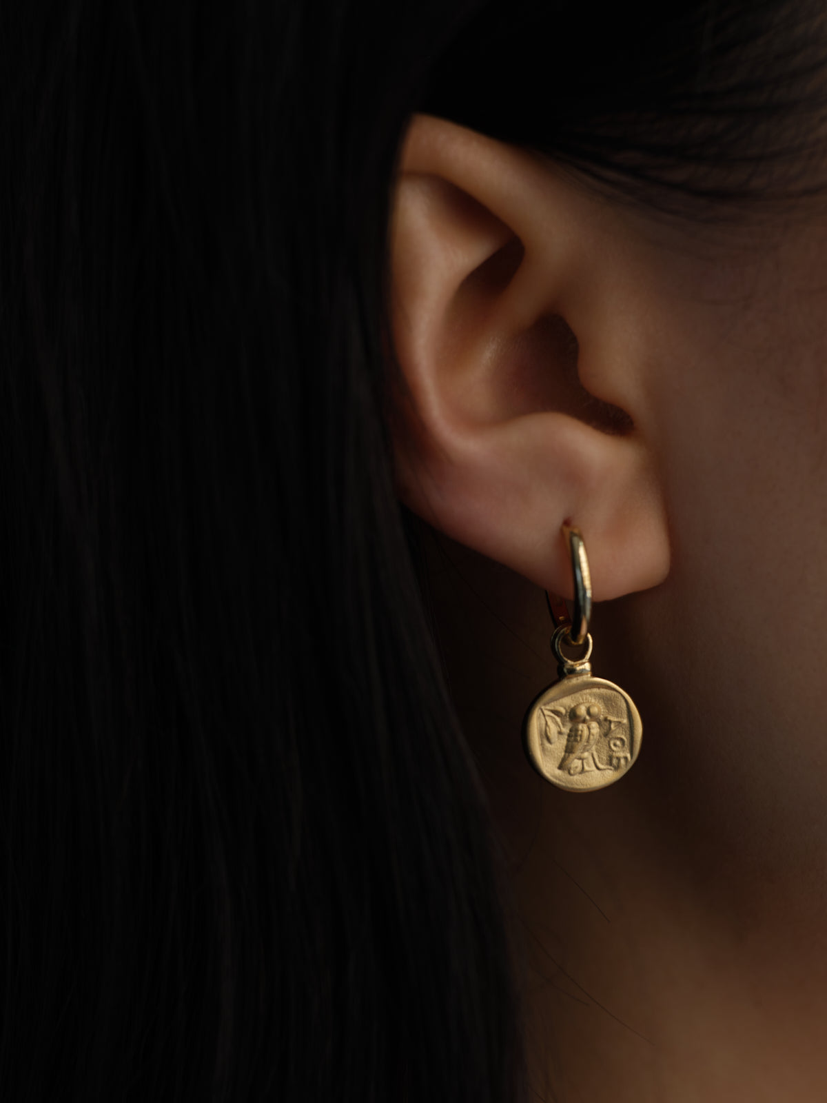 Temple of the Sun Jewellery Palas Drop Earrings Gold Vermeil